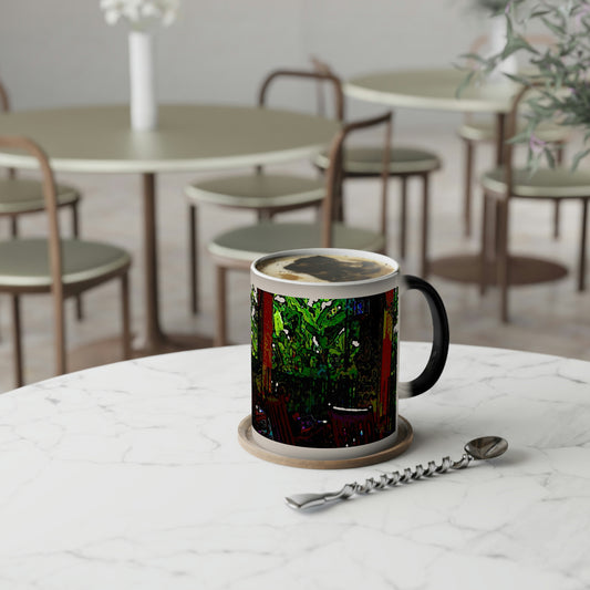 Color-Changing Mug, 11oz ...  Lanai & Rocking Chairs At: 'The Pink Palace' ... The Royal Hawai'ian ... Honolulu, HI ... '27Oct2014' ... Original Works ...