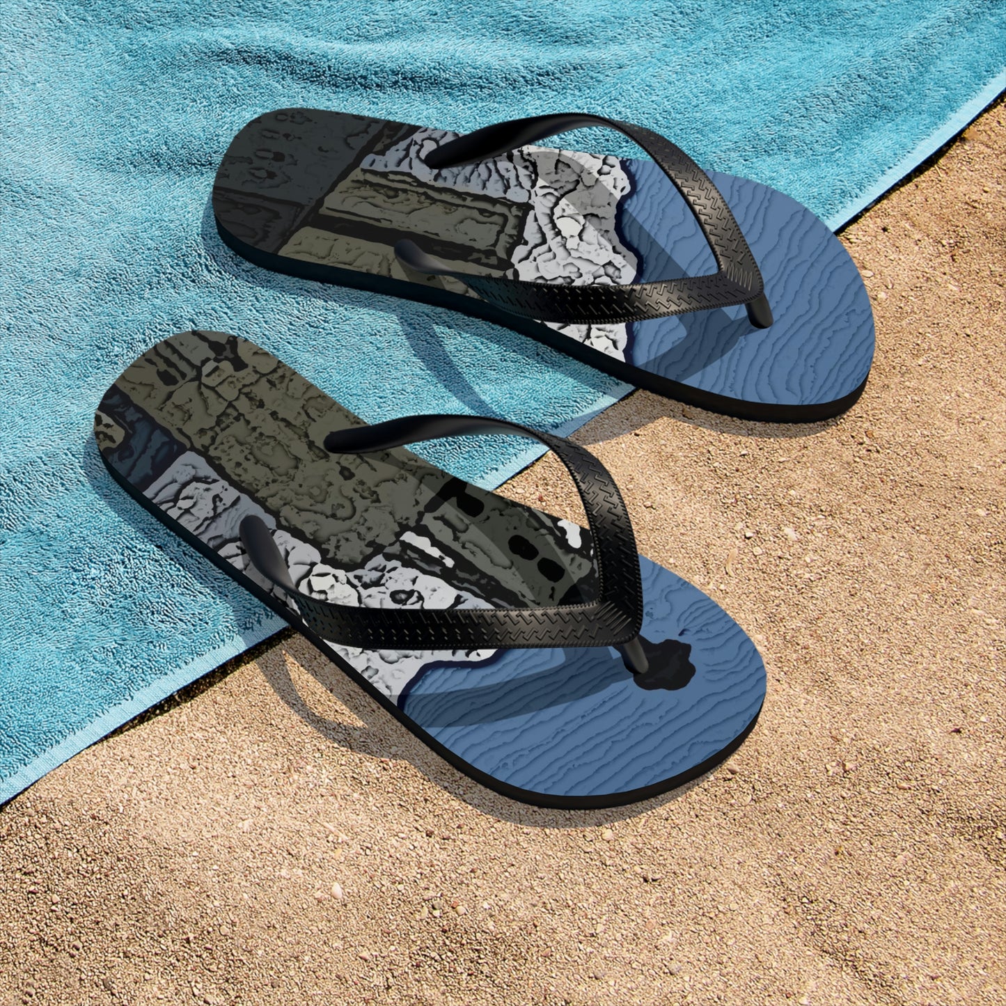 Unisex Flip-Flops ... "ICP: Idaho County Propane ... 'Production Facilities Grangeville, Idaho' ... "  Original Works: Rendering Time: 10 Hours ...