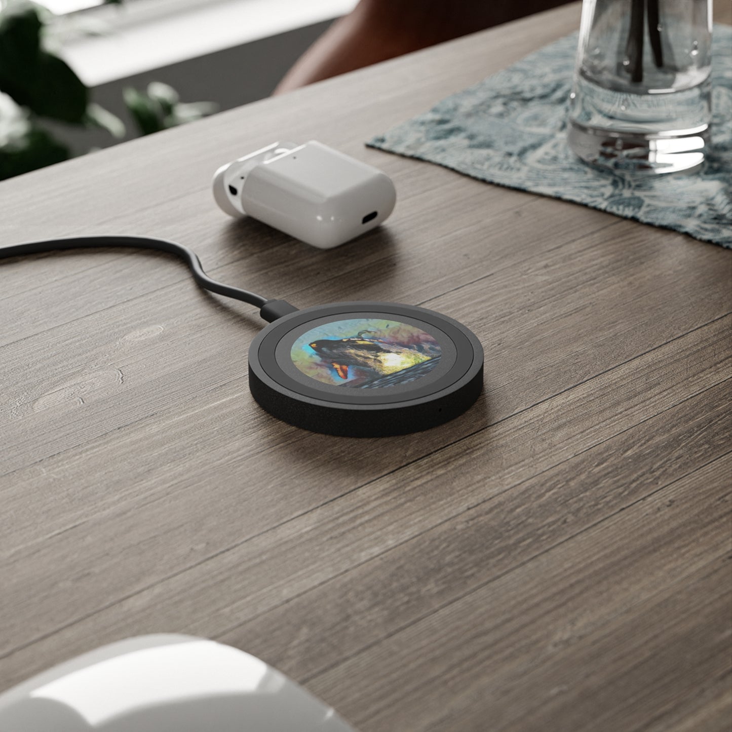 Quake Wireless Charging Pad ... An Extraordinary Humpback Breach ... 'With Explosive Energy' ... Family Archives (KPH) ... Circa: 21st Century. Maui, HI ... Original Works ...