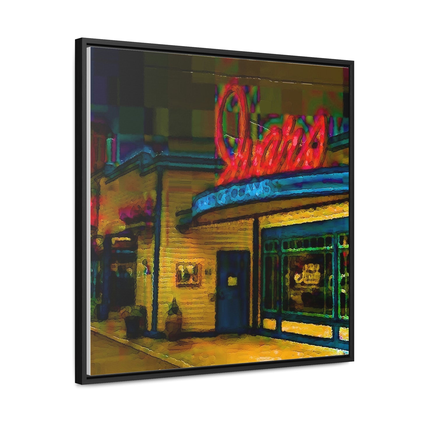 Gallery Canvas Wraps, Square Frame ...  In-A-Hurry & Stressed? ... Remember: Keep "Clam" ... Clam_Happy ...  'Ivars: Seattle Waterfront' ... Personal Archives ... Original Works ...