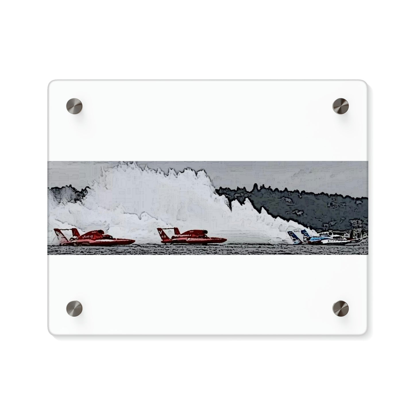 Acrylic Wall Art Panels ... Seattle Columbia Cup On Lake Washington ... "Dave Wilcox Heads For The Win" ... Associate Gift-Photo ... Original Works ...