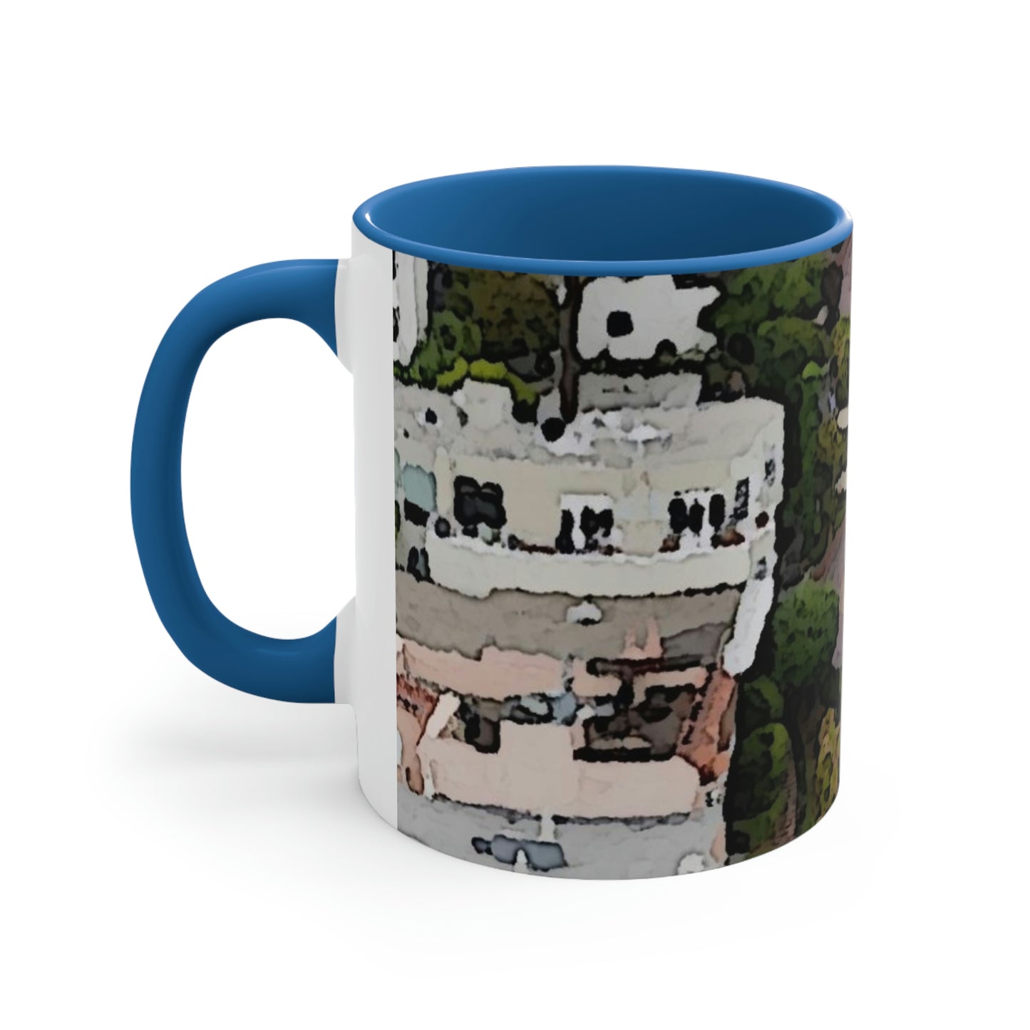 Accent Coffee Mug, 11oz ... A Crazy Street ... 'Eight Winding Curve-Switchbacks' ... "Lombard Street, San Francisco, CA' ... Family Archives: 1970's ... Original Works ...