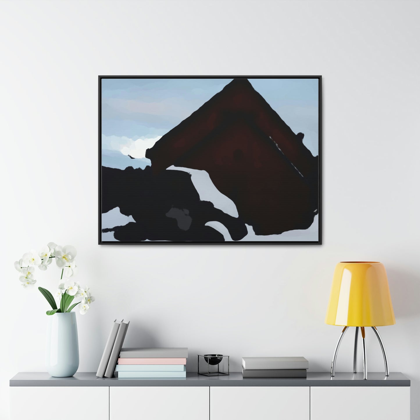 Gallery Canvas Wraps, Horizontal Frame ... After An Intense Snow Storm ... 'Digging Out' ... A Vehicle & Cabin "In The Mountains" ... March 2023 ... Original Works ...