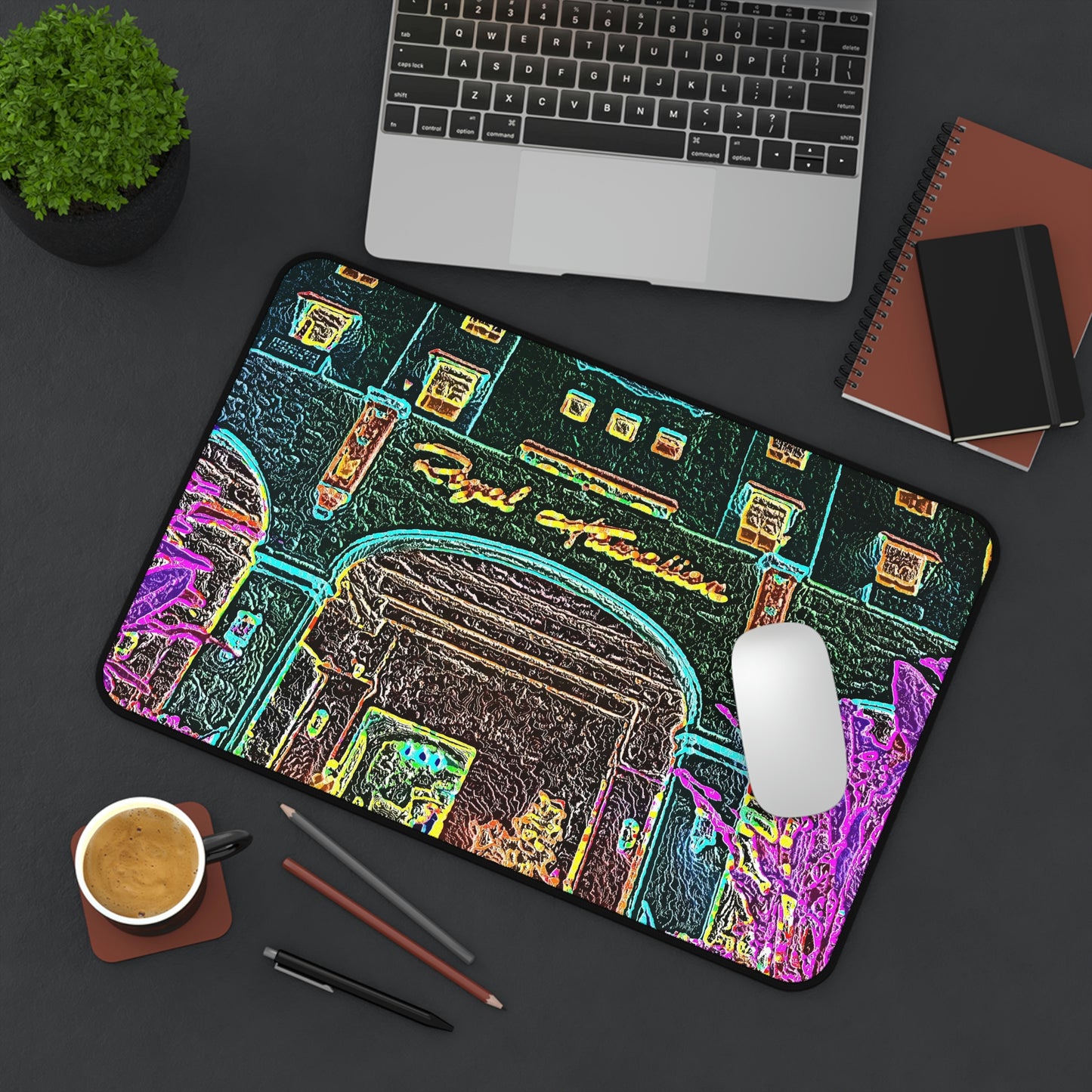 Desk Mat ... "La Grande Entree" At: 'The Pink Palace' ... The Royal Hawai'ian ... Honolulu, HI ... '27Oct2014' ... Original Works ...