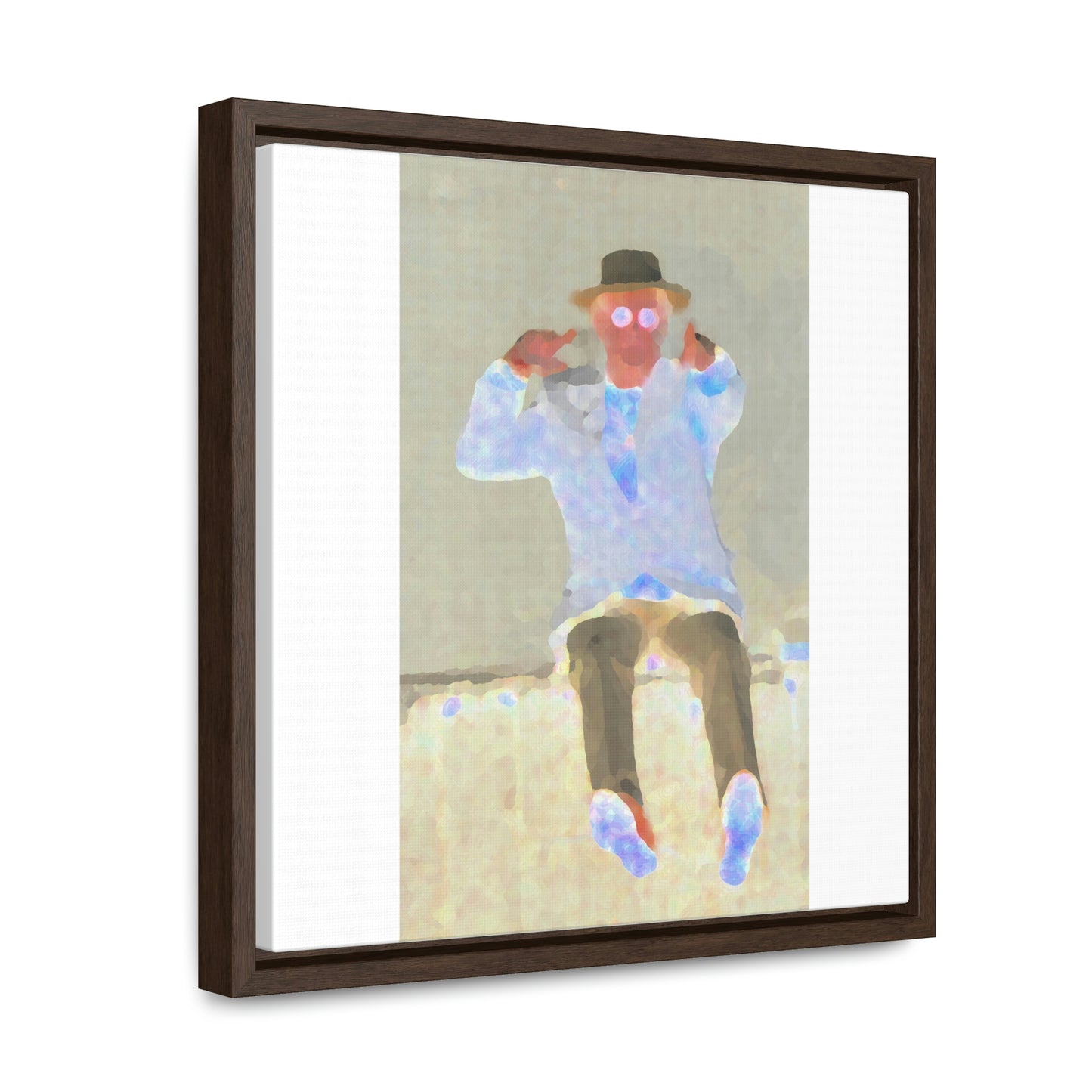 Gallery Canvas Wraps, Square Frame ... "Here's To You Friends & Associates" ... Geting-Er-Done ... Idaho / Washington Border (Lewiston, ID - Clarkston, WA) ... Original Works: Rendering Time: 8 Hours ...