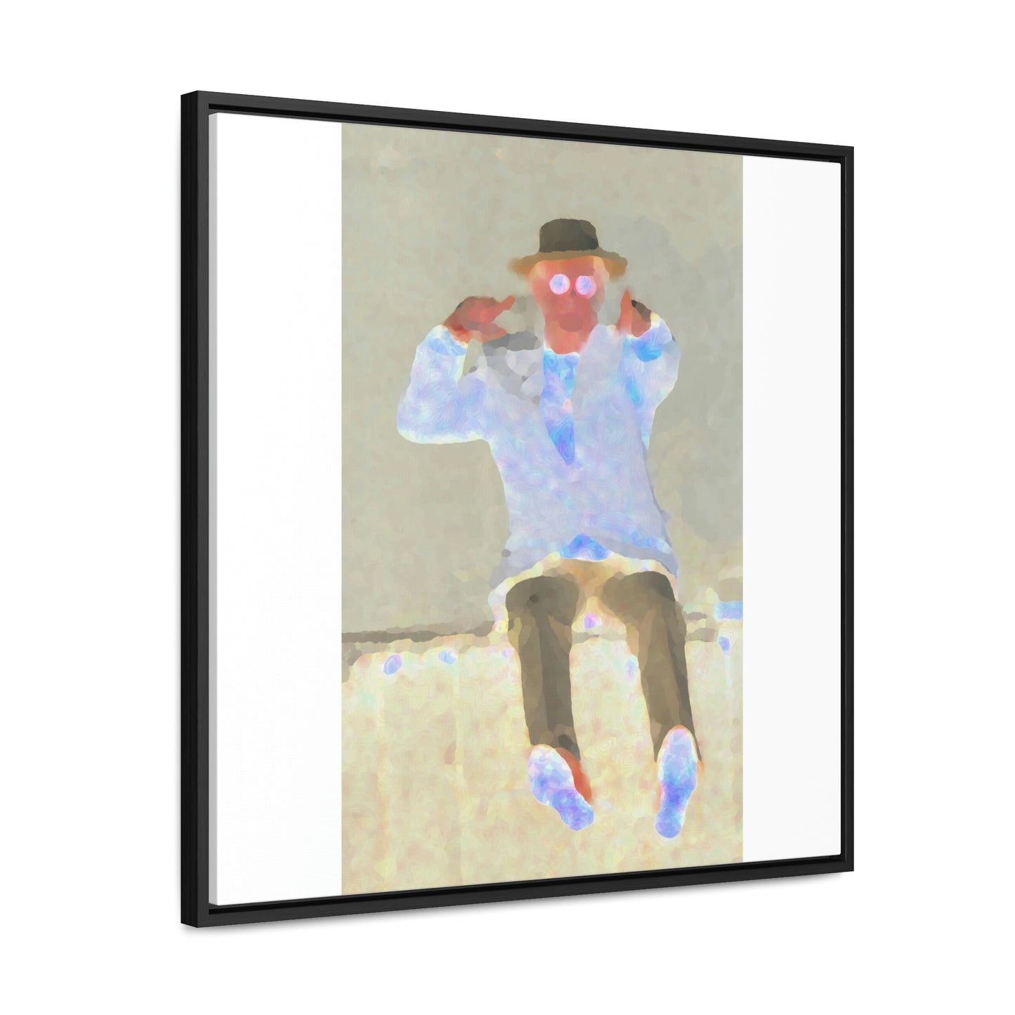 Gallery Canvas Wraps, Square Frame ... "Here's To You Friends & Associates" ... Geting-Er-Done ... Idaho / Washington Border (Lewiston, ID - Clarkston, WA) ... Original Works: Rendering Time: 8 Hours ...