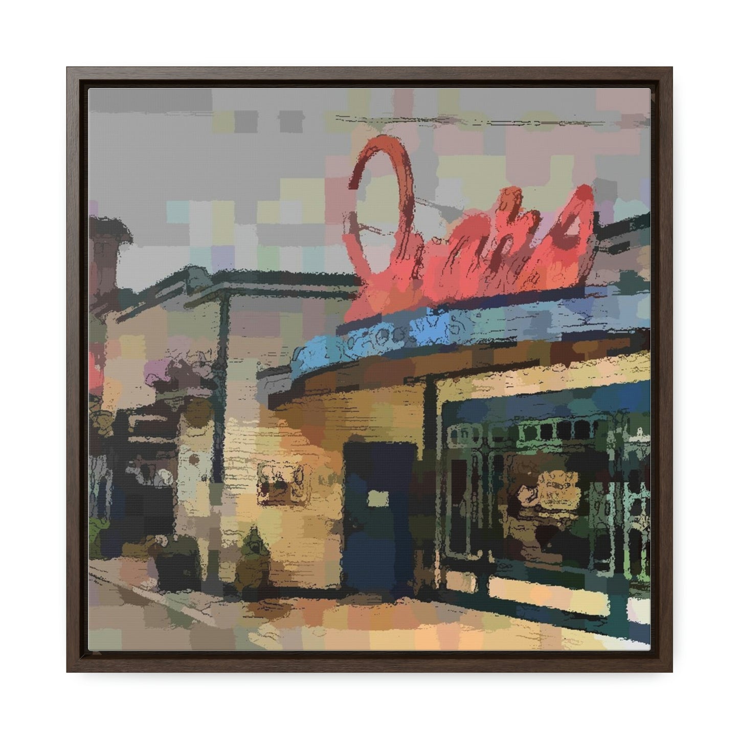 Gallery Canvas Wraps, Square Frame ...  In-A-Hurry & Stressed? ... Remember: Keep "Clam" ... Clam_Happy ...  'Ivars: Seattle Waterfront' ... Personal Archives ... Original Works ...
