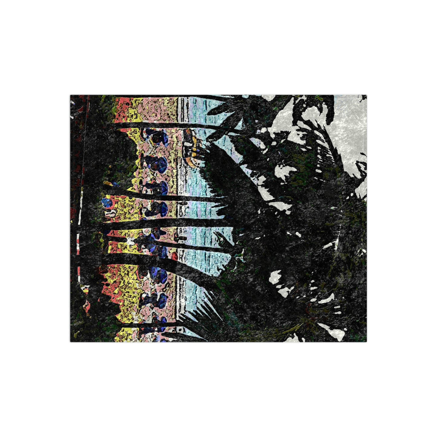 Crushed Velvet Blanket ... "A Beautiful Beach Amongst The Palms" ... The Outrigger Waikiki, Honolulu, Oahu ... Original Works ...