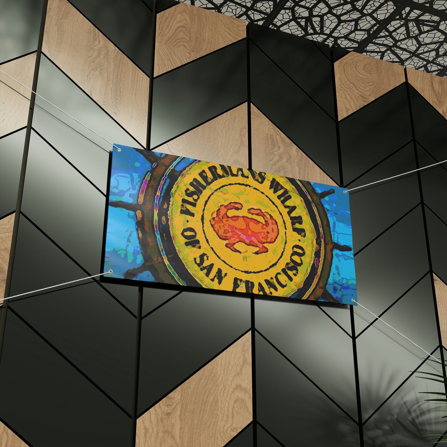 Matte Banner ... "No.9 Fishermen's Grotto - Fishermen's Wharf, SF, California" ... Family Archives: 1970's ... Original Works ...