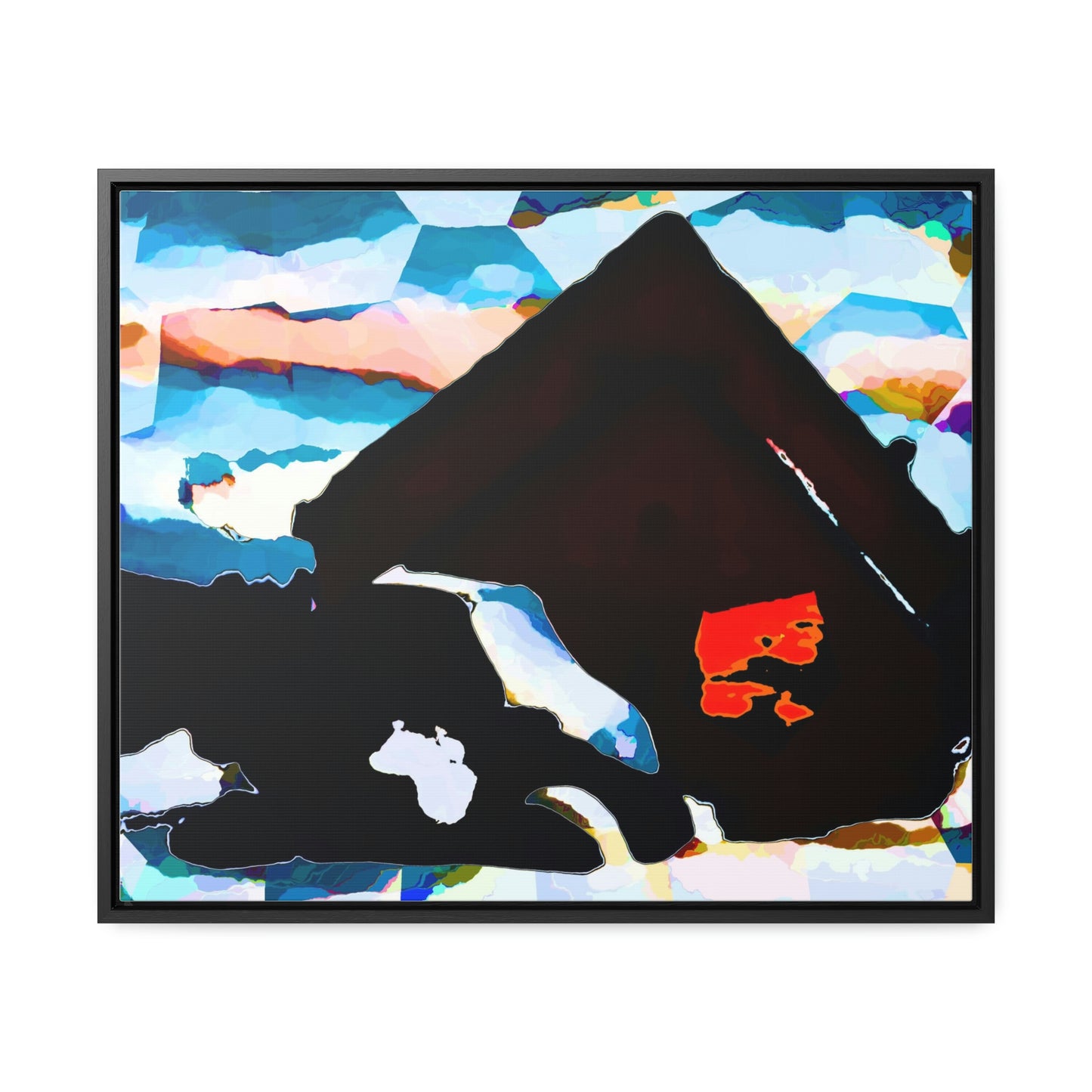 Gallery Canvas Wraps, Horizontal Frame ... After An Intense Snow Storm ... 'Digging Out' ... A Vehicle & Cabin "In The Mountains" ... March 2023 ... Original Works ...