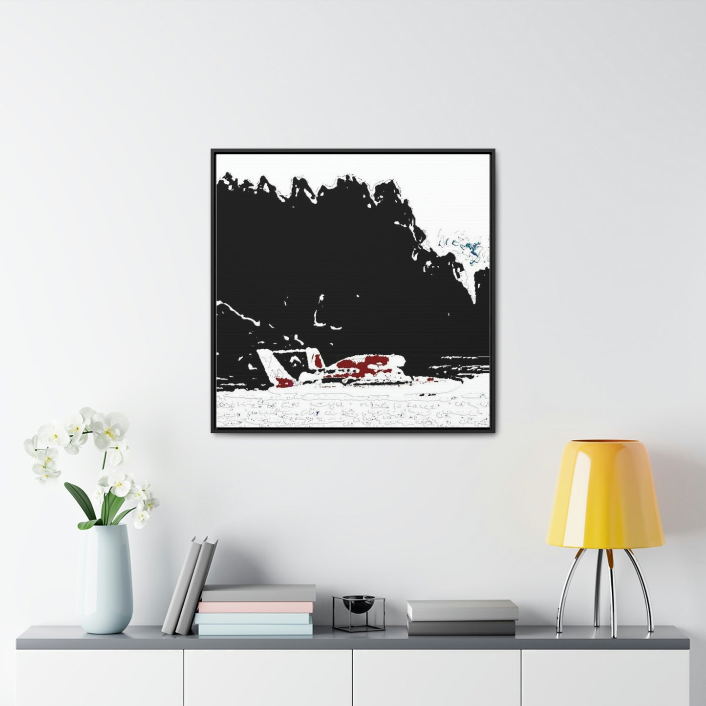 Gallery Canvas Wraps, Square Frame ...  Seattle Columbia Cup On Lake Washington ... "Dave Wilcox Heads For The Win" ... Associate Gift-Photo ... Original Works ...
