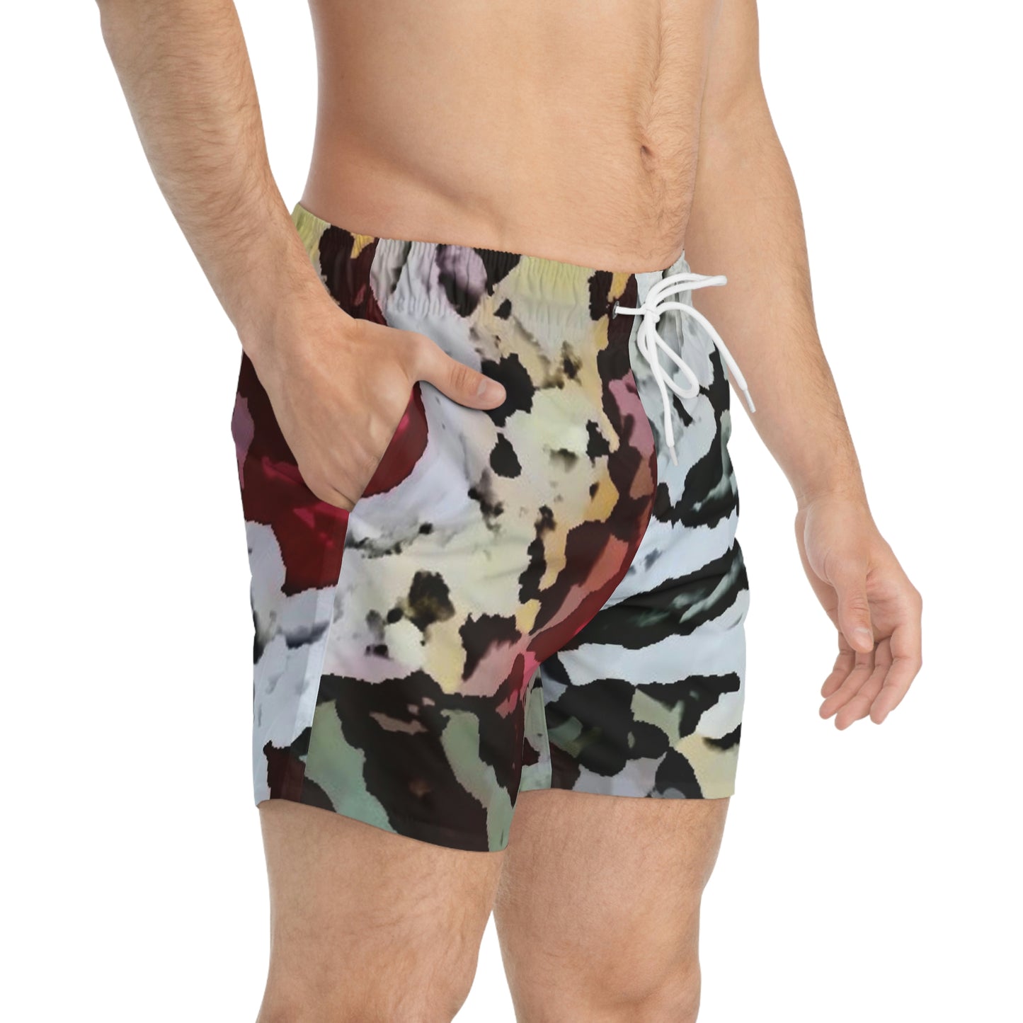 Swim Trunks ... "A Friendly Flower" ... Pointsettia 'Pointing' ... Original Works ... (Supplied Photograph) ...