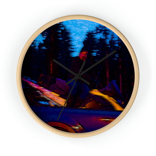 Wall clock ... Two Modes Of Winter Transportation ... "Which One To Drive Next?" ... Choices-Choices-Choices ... Circa 4Jan23 ... Original Works ...