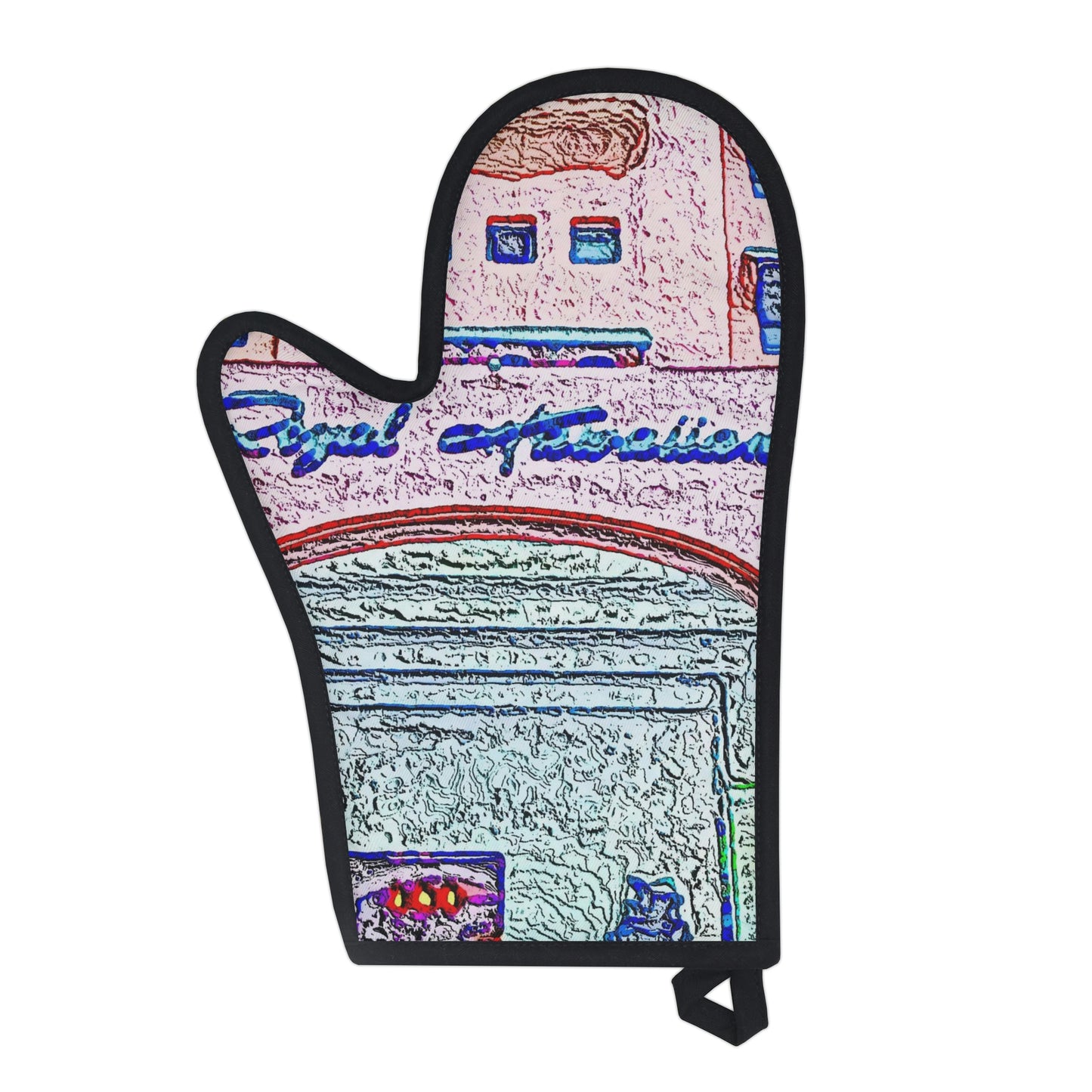 Oven Glove ...  "La Grande Entree" At: 'The Pink Palace' ... The Royal Hawai'ian ... Honolulu, HI ... '27Oct2014' ... Original Works ...