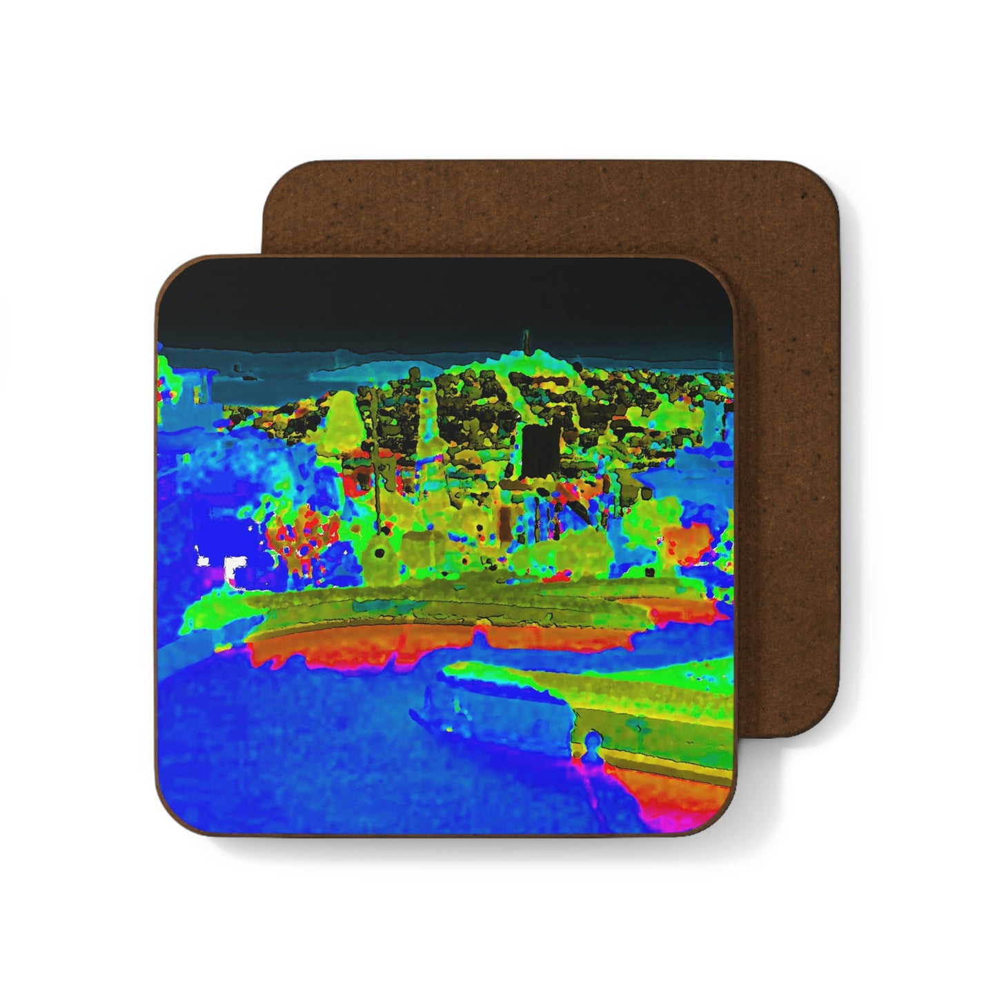Hardboard Back Coaster ..."Lombard Street San Francisco, CA, USA" ... Family Archives 1970's ... Original Works ...