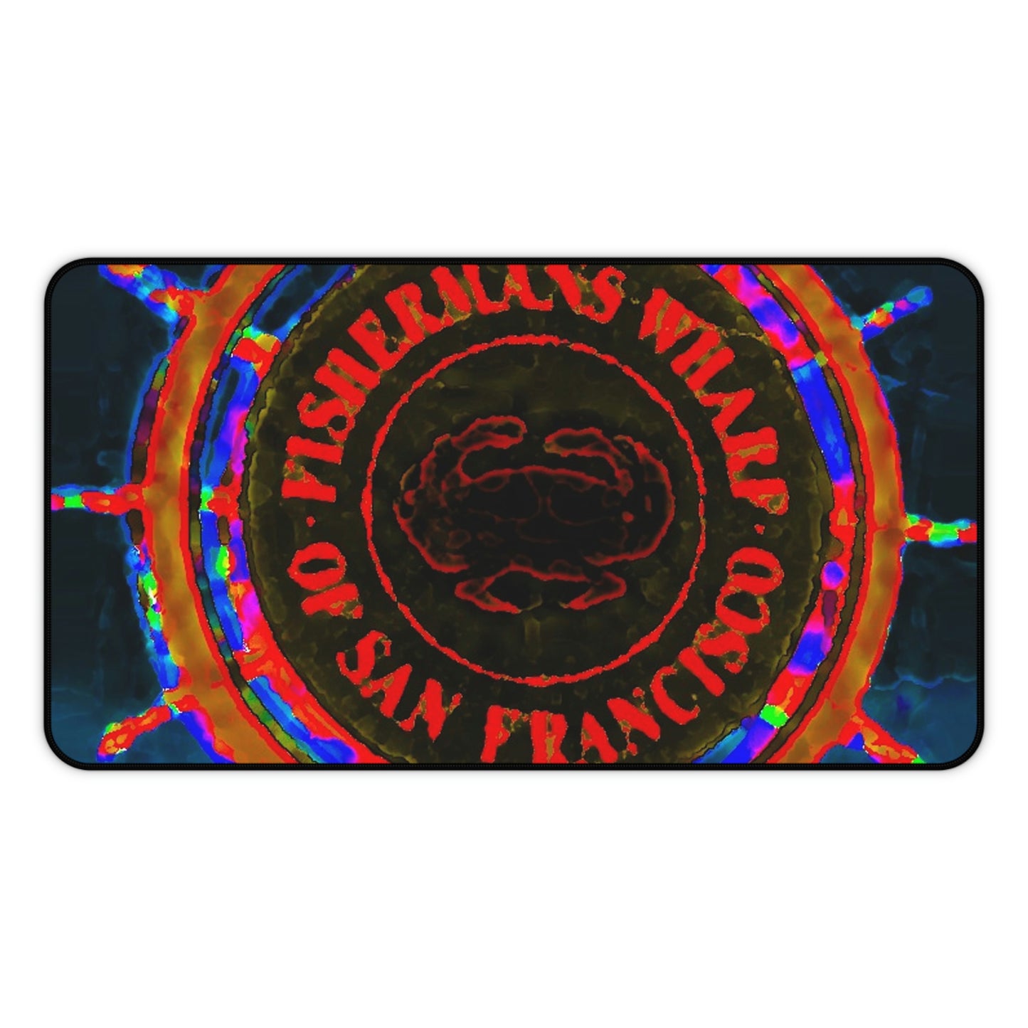 Desk Mat ...  "No.9 Fishermen's Grotto - Fishermen's Wharf, SF, California" ... Family Archives: 1970's ... Original Works ...