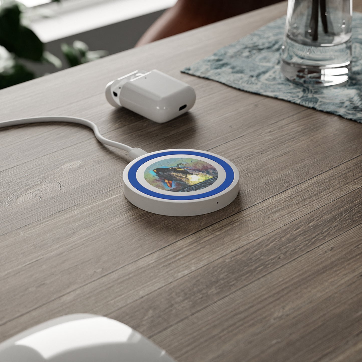 Quake Wireless Charging Pad ... An Extraordinary Humpback Breach ... 'With Explosive Energy' ... Family Archives (KPH) ... Circa: 21st Century. Maui, HI ... Original Works ...