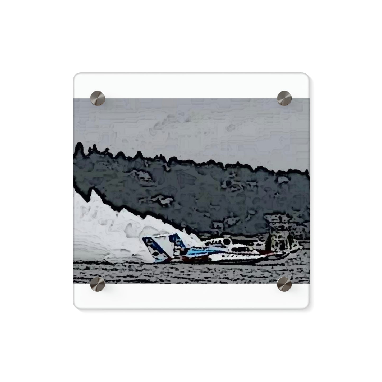 Acrylic Wall Art Panels ... Seattle Columbia Cup On Lake Washington ... "Dave Wilcox Heads For The Win" ... Associate Gift-Photo ... Original Works ...