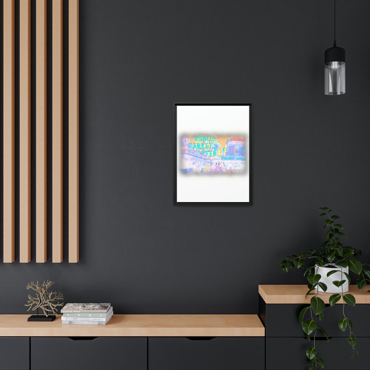 Matte Canvas, Black Frame ... PPM: Pike Place Market ... Original Work ... Winter 2022 ...