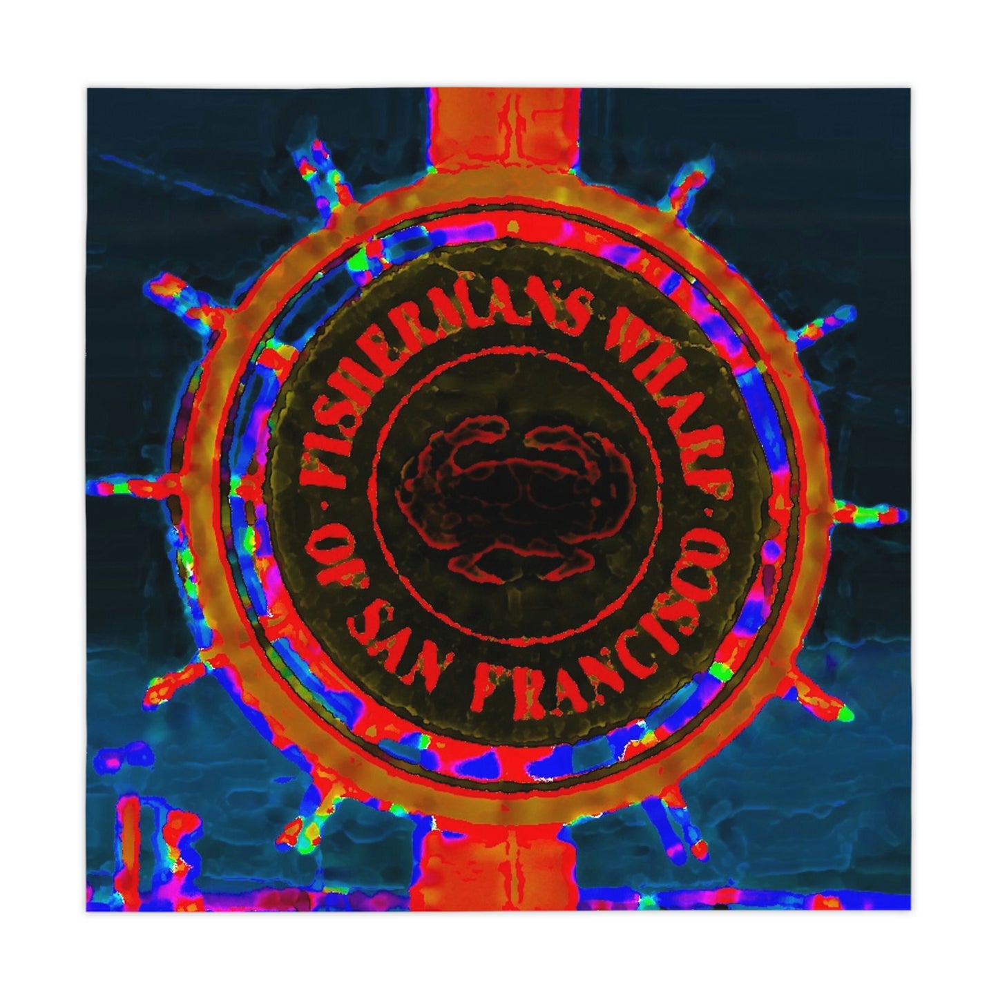 Tablecloth ... "No.9 Fishermen's Grotto - Fishermen's Wharf, SF, California" ... Family Archives: 1970's ... Original Works ...