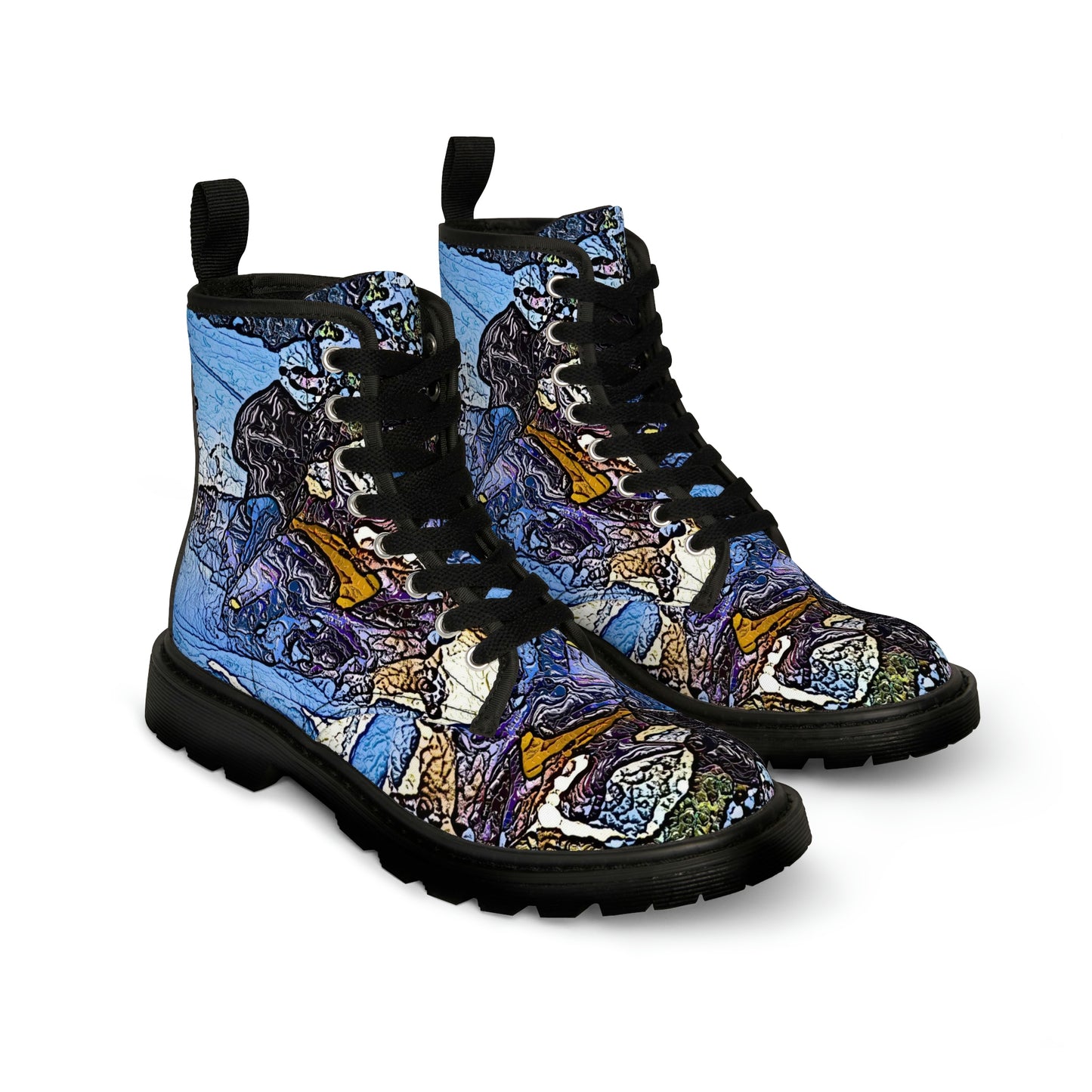 Men's Canvas Boots ... Blasting Through-The-Powder ... 'Central Idaho Mounains ... ' 2Dec22 ...
