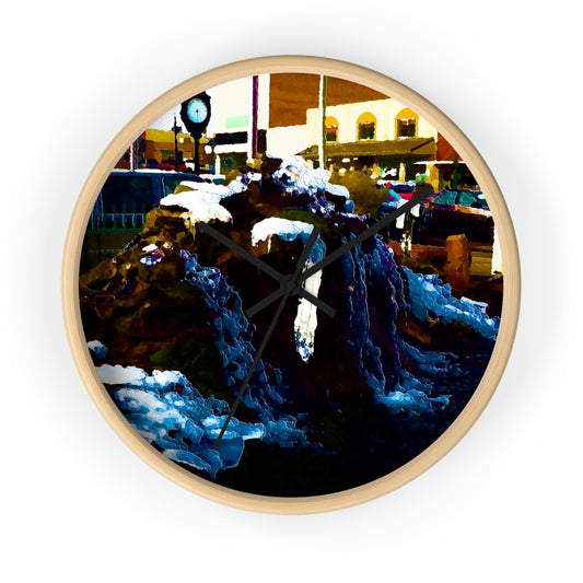 Wall clock ...  "Ice & Water Sculpted" ... Downtown Grangeville, Idaho ... Adjacent To Irwin Pharmacy ... 5Jan23 ... Original Works ...