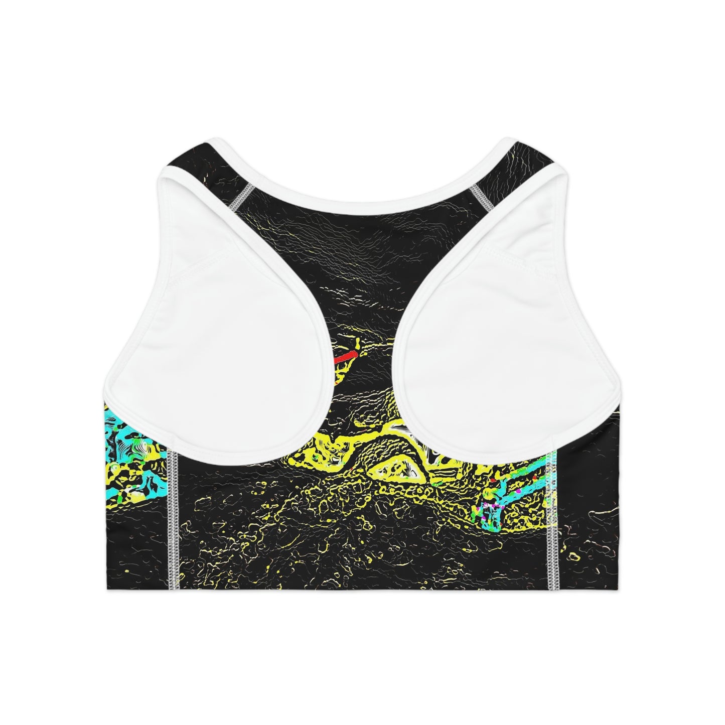 Sports Bra (AOP) ... "Snow Vehicle In Snow Storm At-Rest" ... Circa 12Mar23 ... Central Idaho ... 18-Hours Rendering Time: Original Works ...