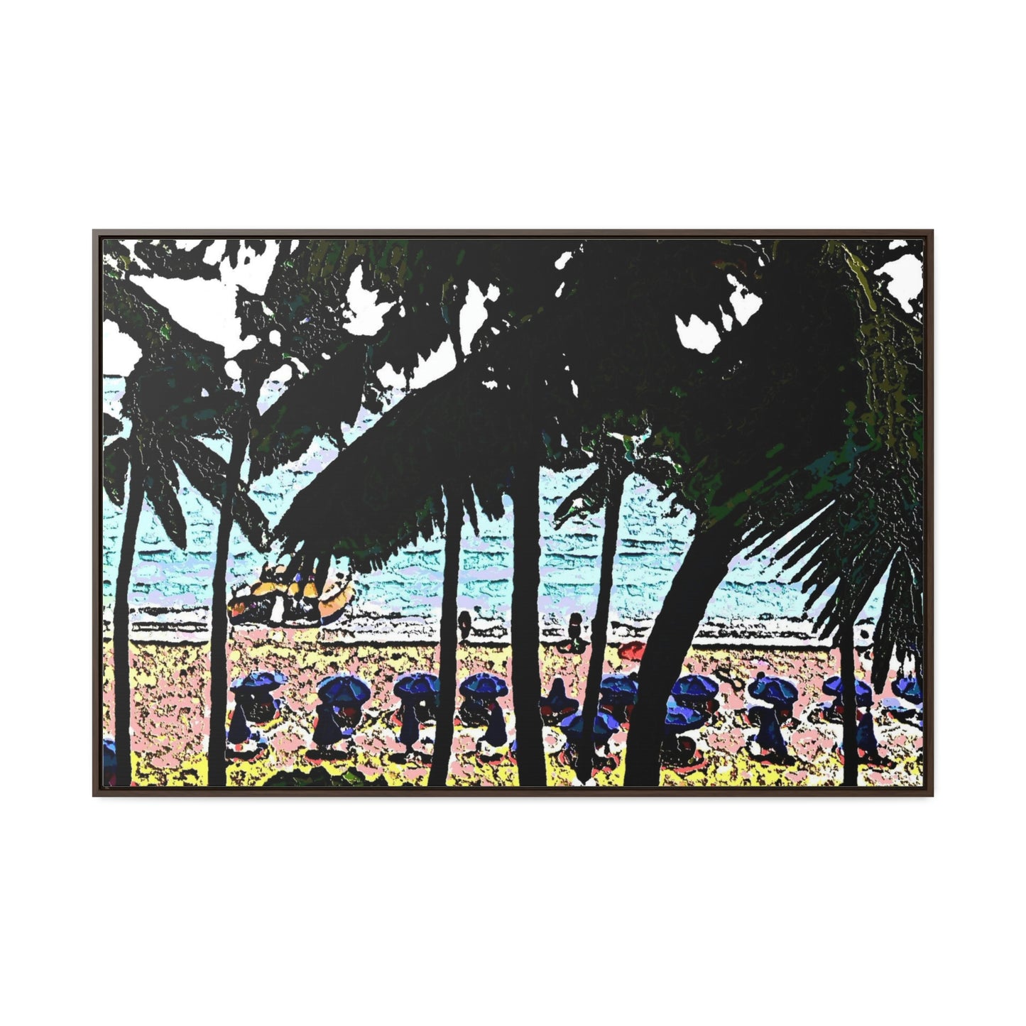 Gallery Canvas Wraps, Horizontal Frame ... "A Beautiful Beach Amongst The Palms" ... The Outrigger Waikiki, Honolulu, Oahu ... Original Works ...