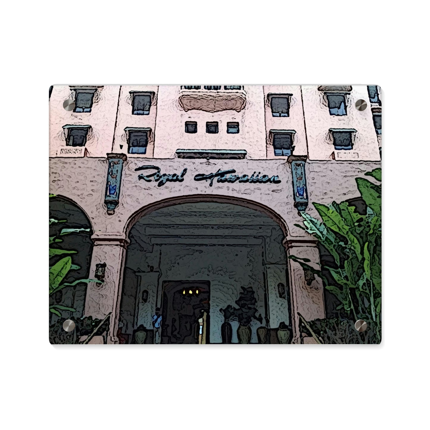 Acrylic Wall Art Panels ...  "La Grande Entree" At: 'The Pink Palace' ... The Royal Hawai'ian ... Honolulu, HI ... '27Oct2014' ... Original Works ...