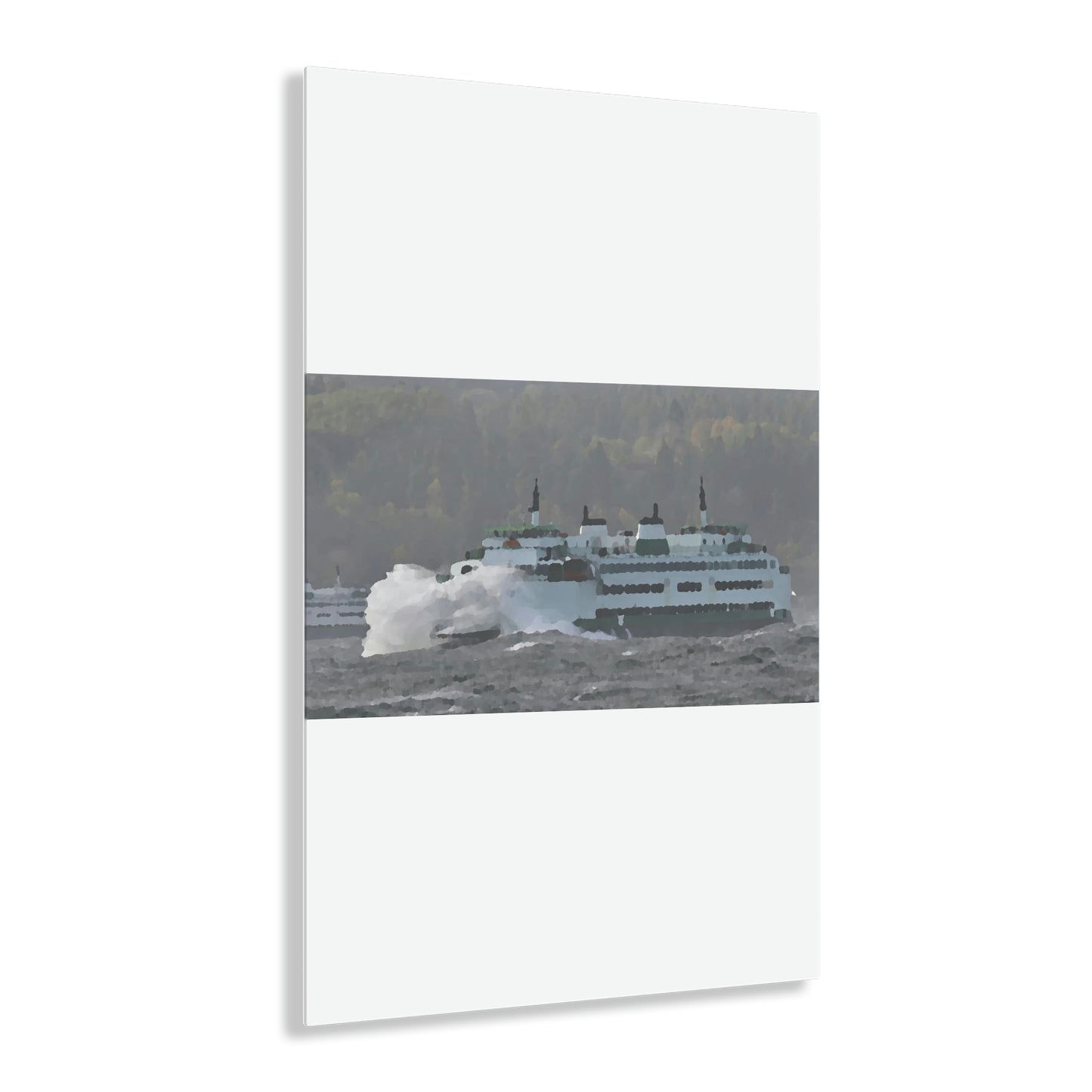 Acrylic Prints ... WADOT Ferry Crossing ... "A Very Rough Day" ... Mulkiteo Route ... Family Archives ... Early 1990's' ... Original Works ...