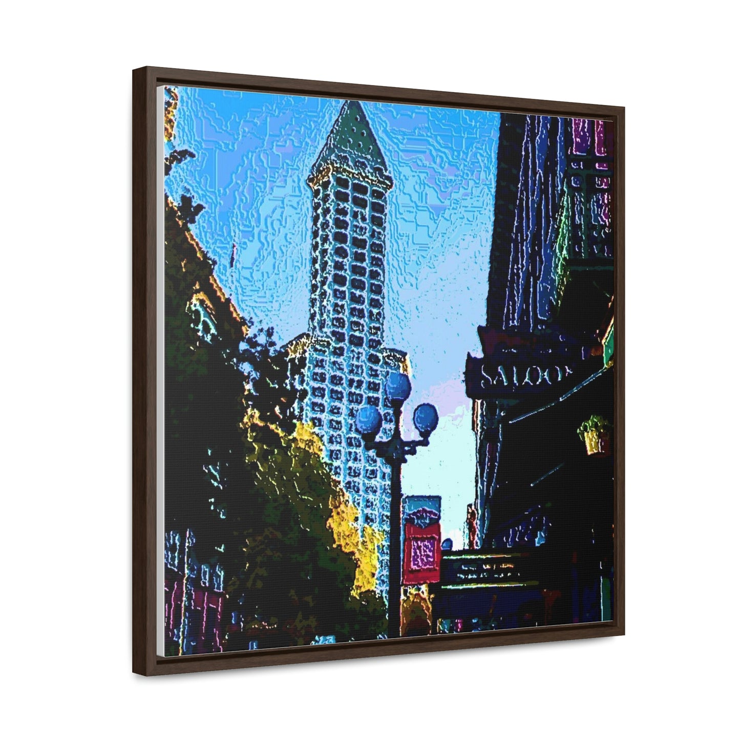 Gallery Canvas Wraps, Square Frame ...  Pioneer Square & Smith Tower ... 'That World Famous View' ... Colleague Supplied Photo ... Original Works ...