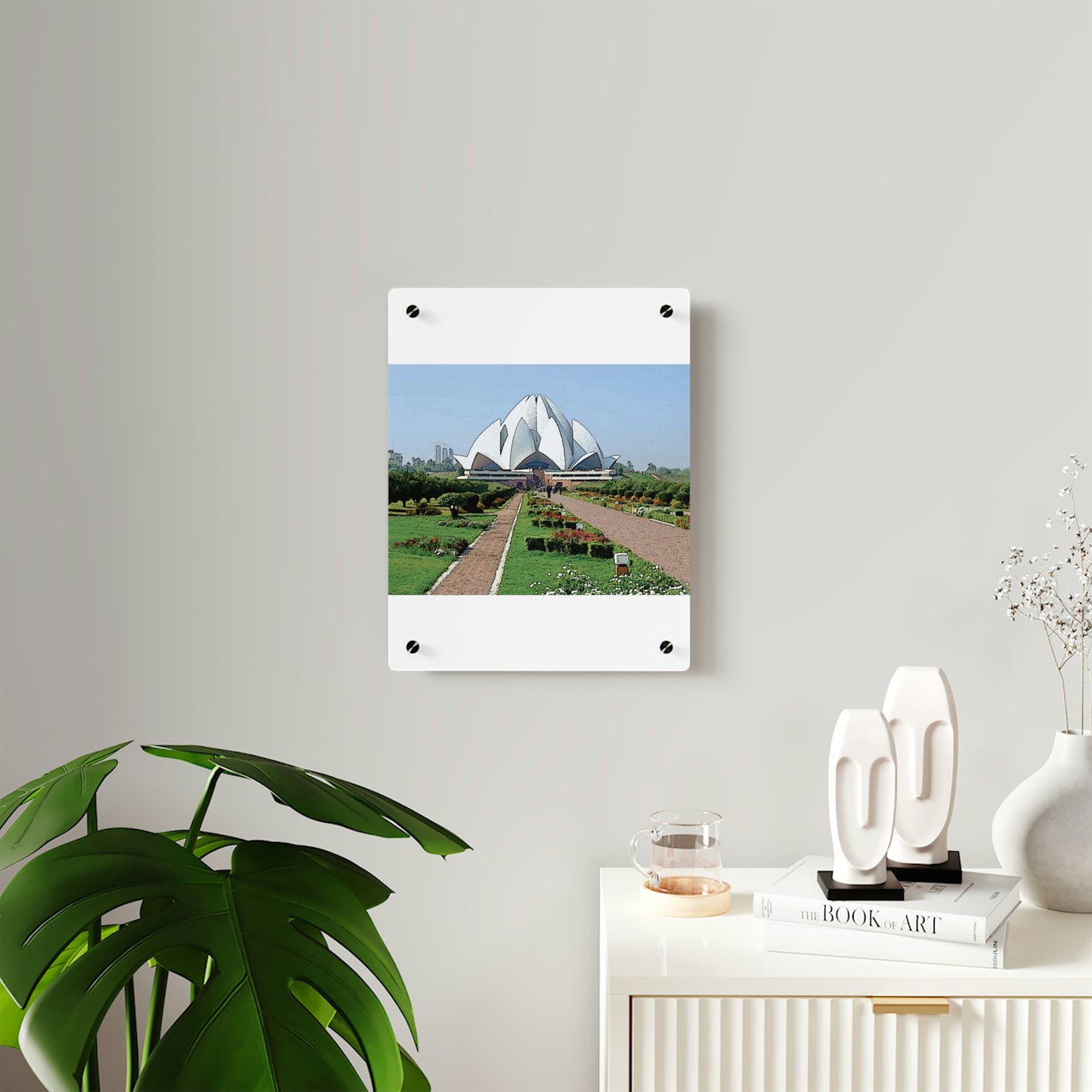 Acrylic Wall Art Panels ... 'Bahai'i House-Of-Worship' ... "Lotus Temple: Delhi, India, 2008" ... Original Works ...