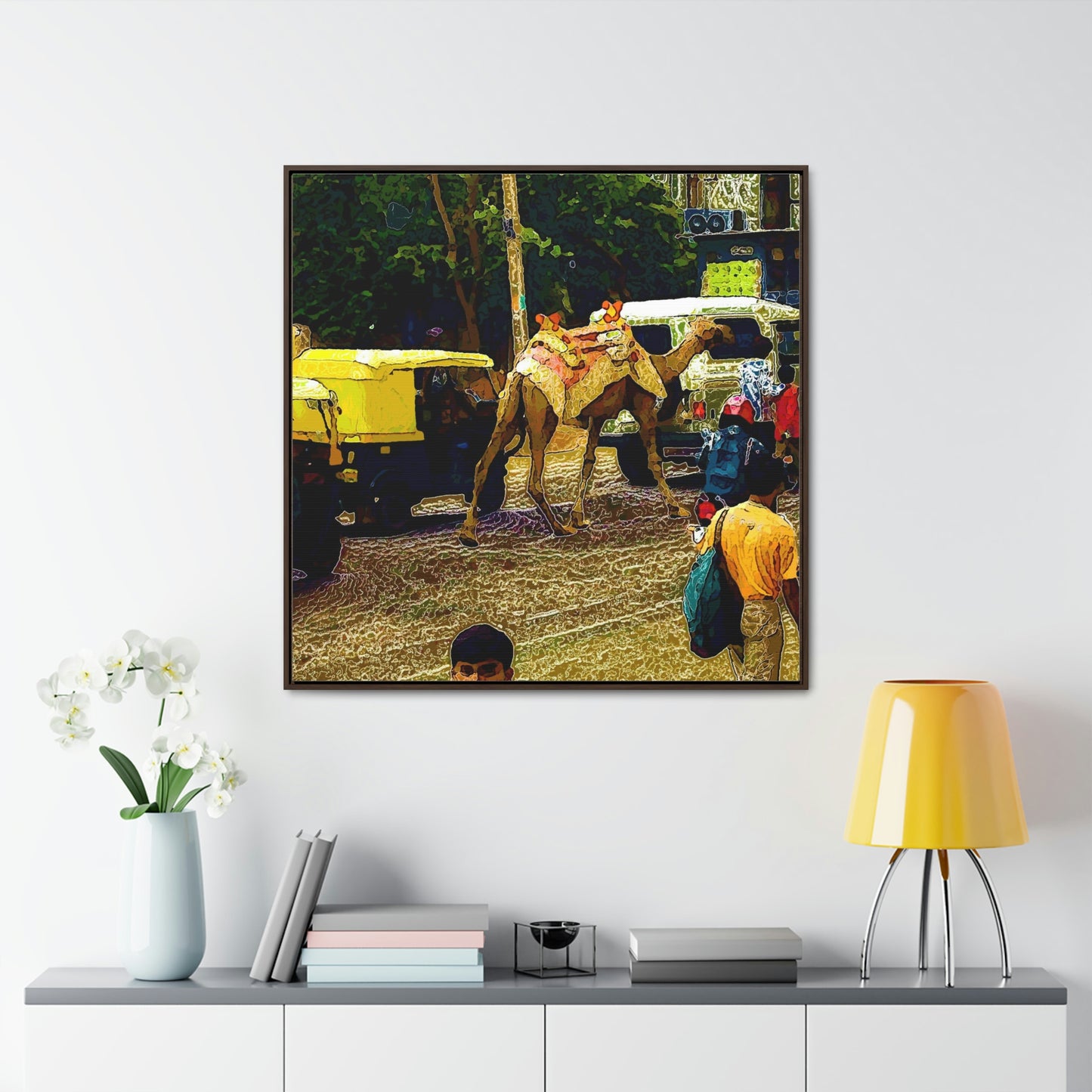 Gallery Canvas Wraps, Square Frame ... "Truckin'-Up-To-Buffalo ... 'Oops - Wrong Country' ... Truckin'-Up-To-New Delll -'E' ... " ... (Delhi, India) ... 5July2007. Original Works ...