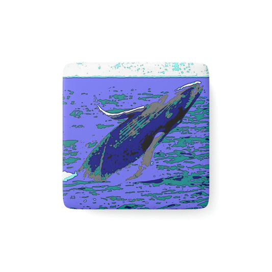Porcelain Magnet, Square ... Baby Humpback Breaching ... Maui, HI: April 2022 ... "Family Archives: KPH" ... Original Works ...