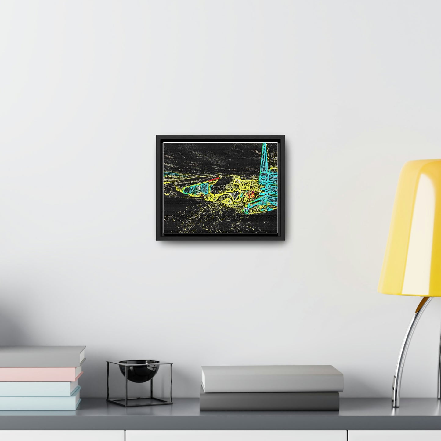 Gallery Canvas Wraps, Horizontal Frame ... "Snow Vehicle In Snow Storm At-Rest" ... Circa 12Mar23 ... Central Idaho ... 18-Hours Rendering Time: Original Works ...