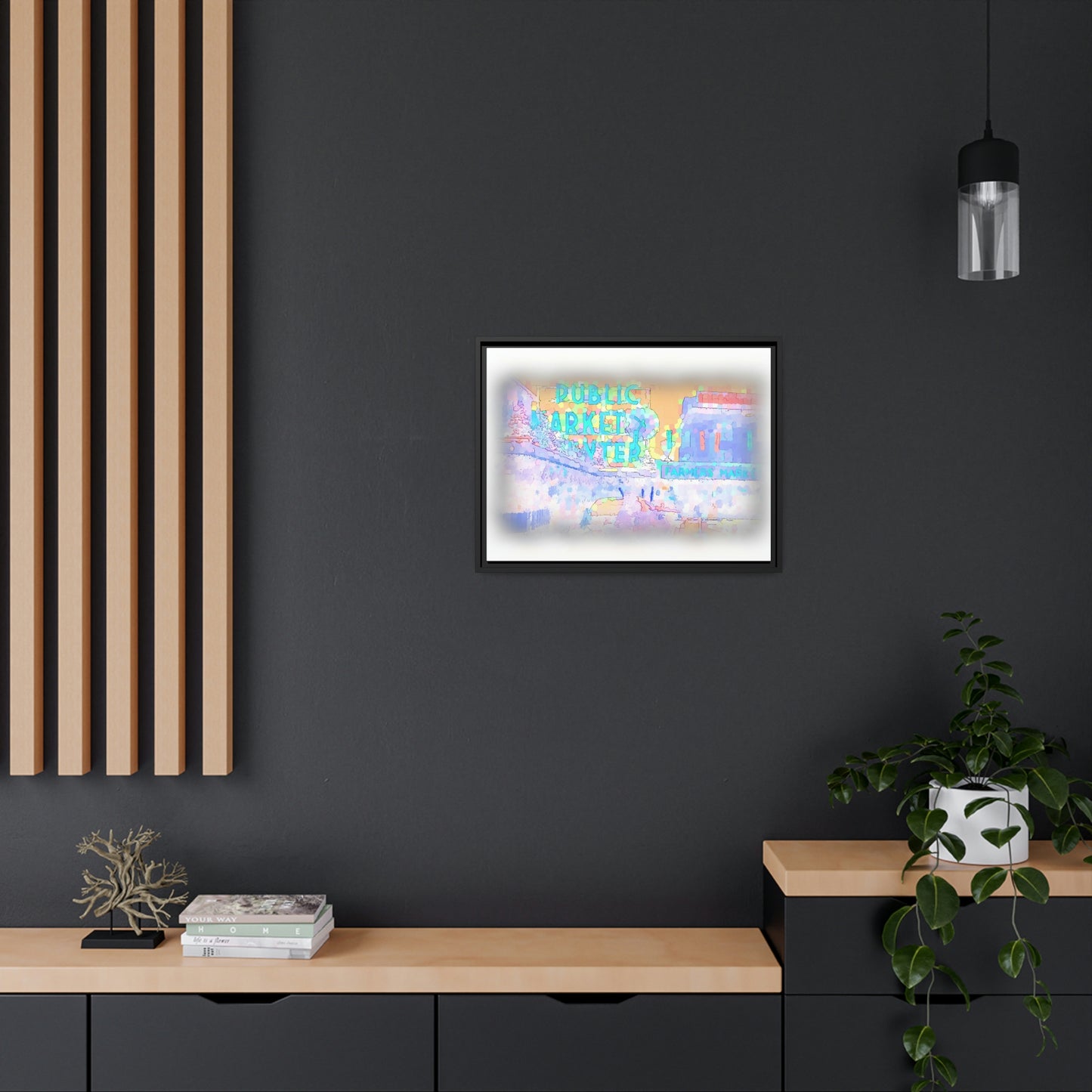 Matte Canvas, Black Frame ... PPM: Pike Place Market ... Original Work ... Winter 2022 ...
