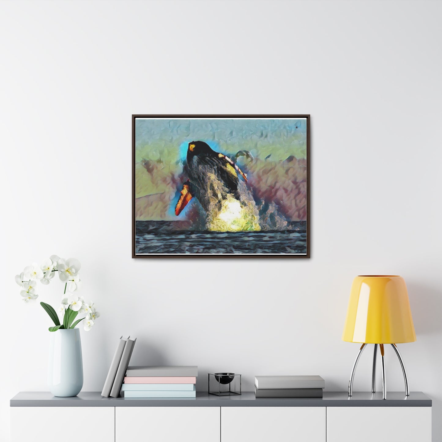 Gallery Canvas Wraps, Horizontal Frame ... An Extraordinary Humpback Breach ... 'With Explosive Energy' ... Family Archives (KPH) ... Circa: 21st Century. Maui, HI ... Original Works ...