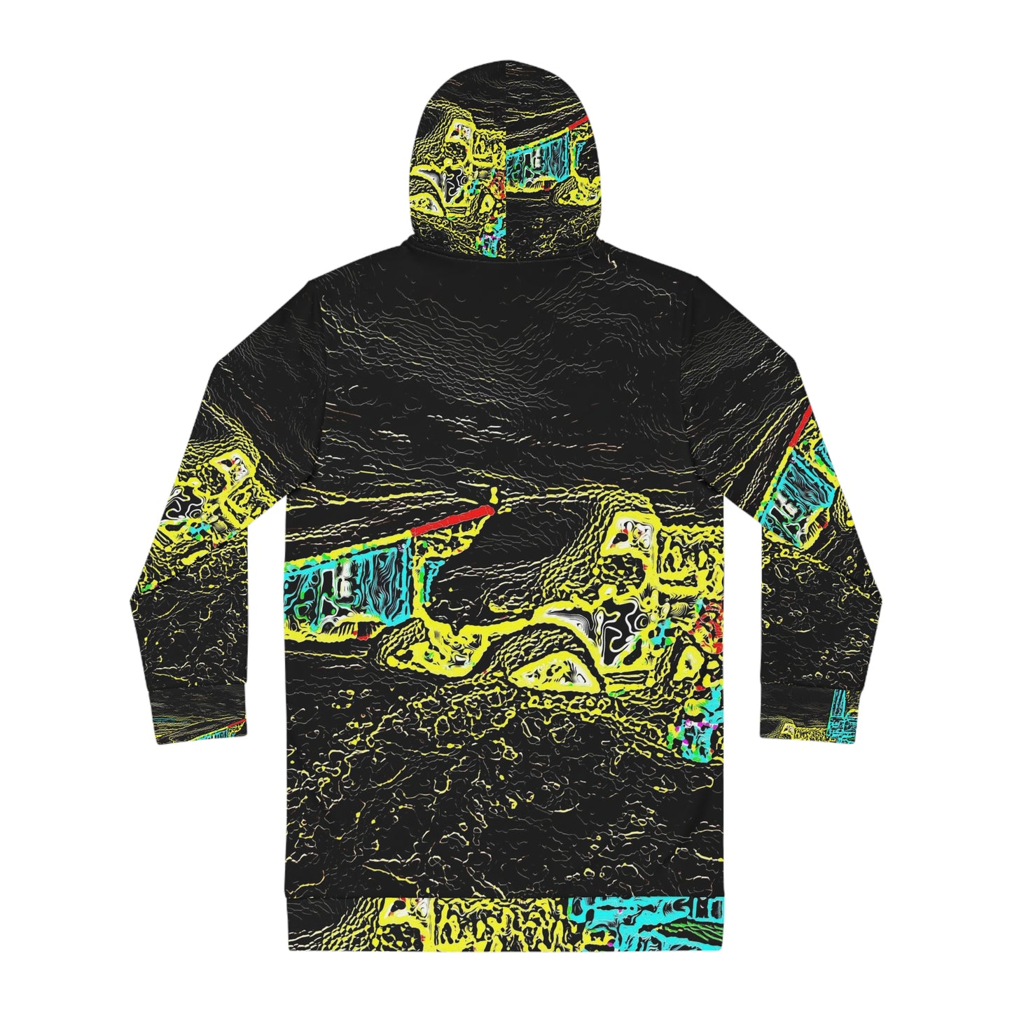 Women's Hoodie Dress (AOP) ... "Snow Vehicle In Snow Storm At-Rest" ... Circa 12Mar23 ... Central Idaho ... 18-Hours Rendering Time: Original Works ...