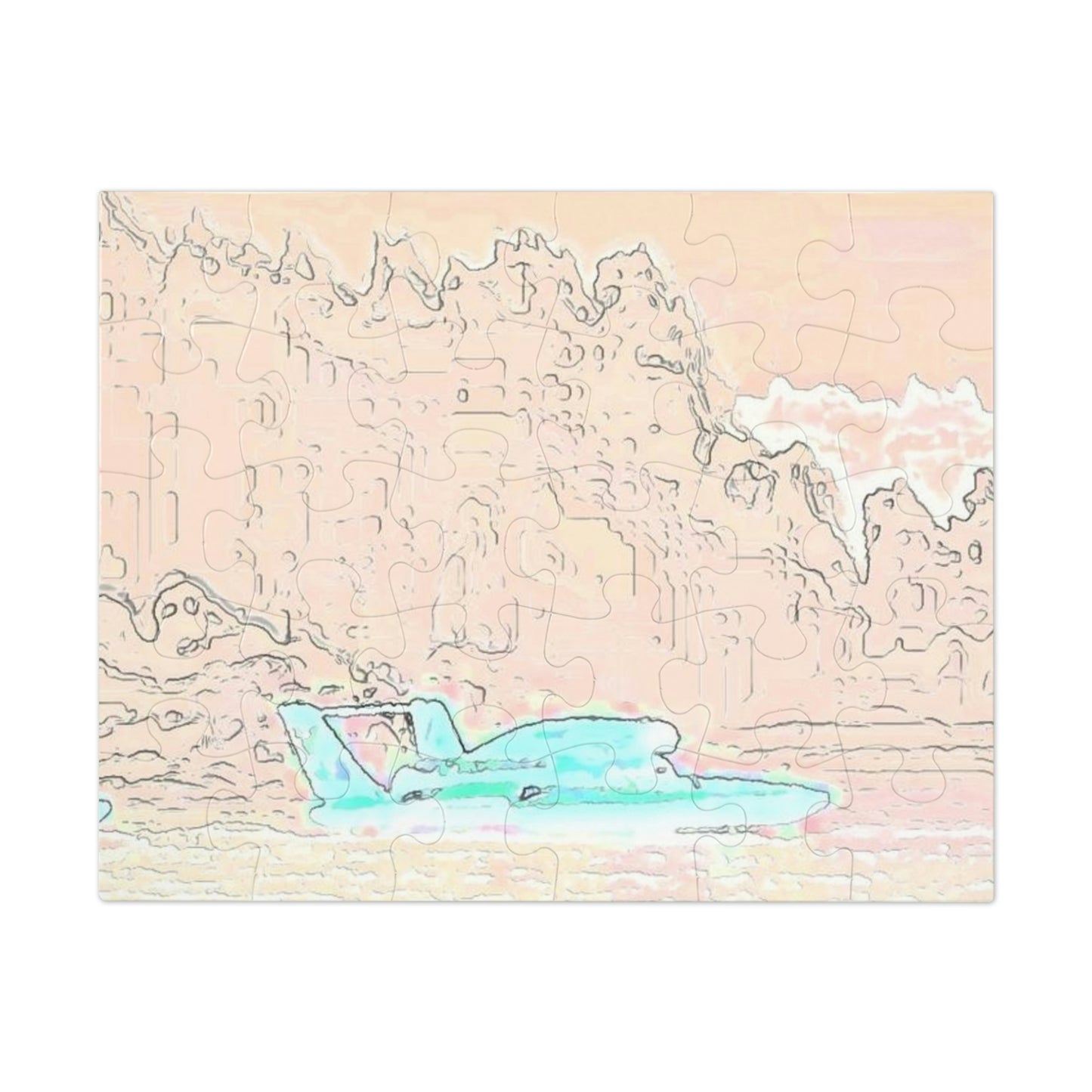 Jigsaw Puzzle (30, 110, 252, 500,1000-Piece) ...  Seattle Columbia Cup On Lake Washington ... "Dave Wilcox Heads For The Win" ... Associate Gift-Photo ... Original Works ...