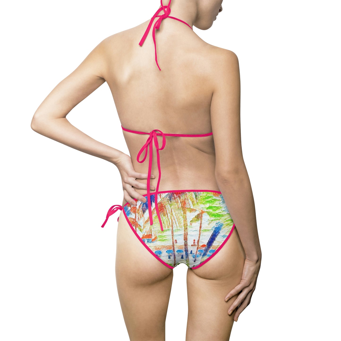 Women's Bikini Swimsuit (AOP) ... "The Royal Hawai'ian: Waikiki Beach_Beach" ... Honolulu, HI ... October 2014 (Halloween) ... Original Works ...