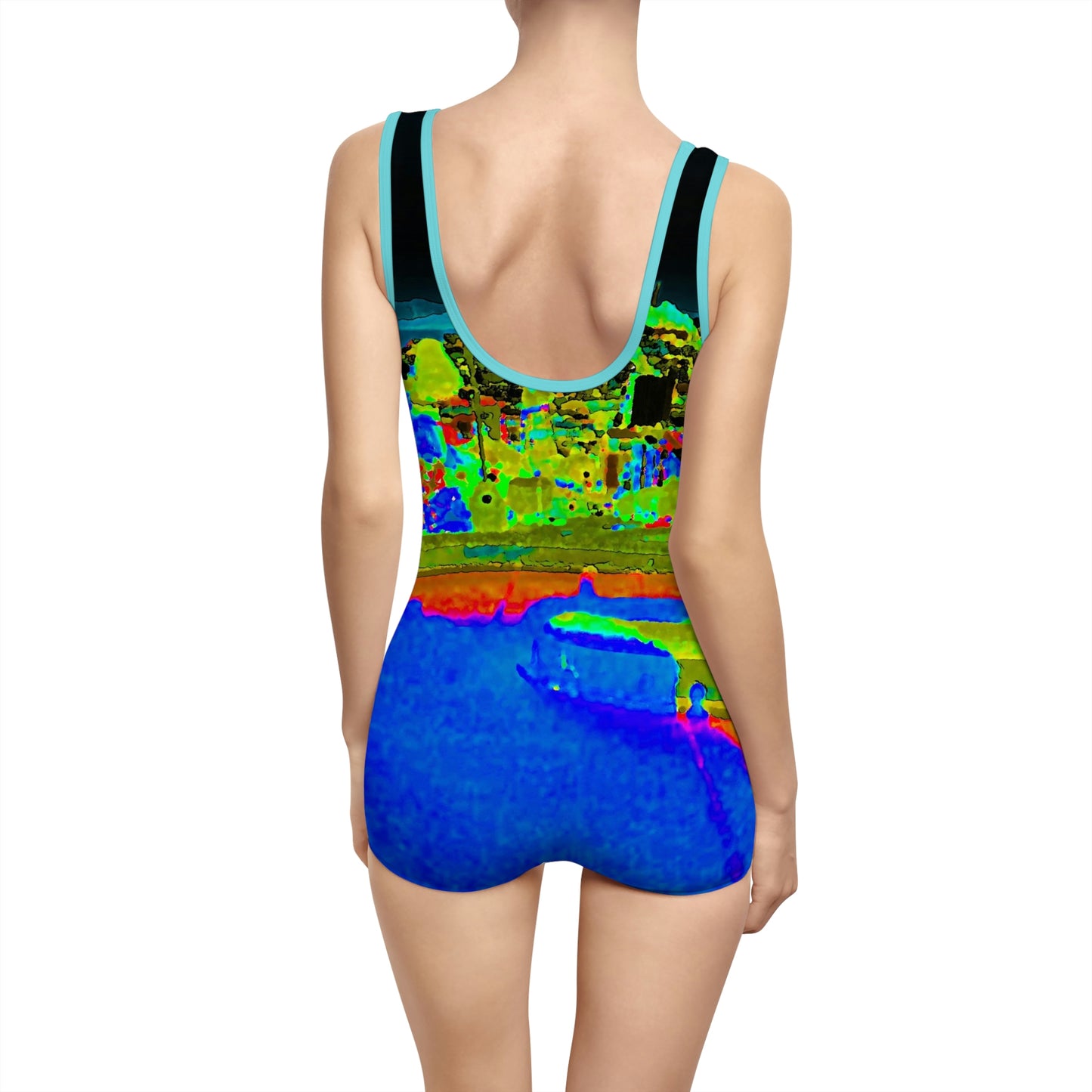 Women's Vintage Swimsuit ..."Lombard Street San Francisco, CA, USA" ... Family Archives 1970's ... Original Works ...