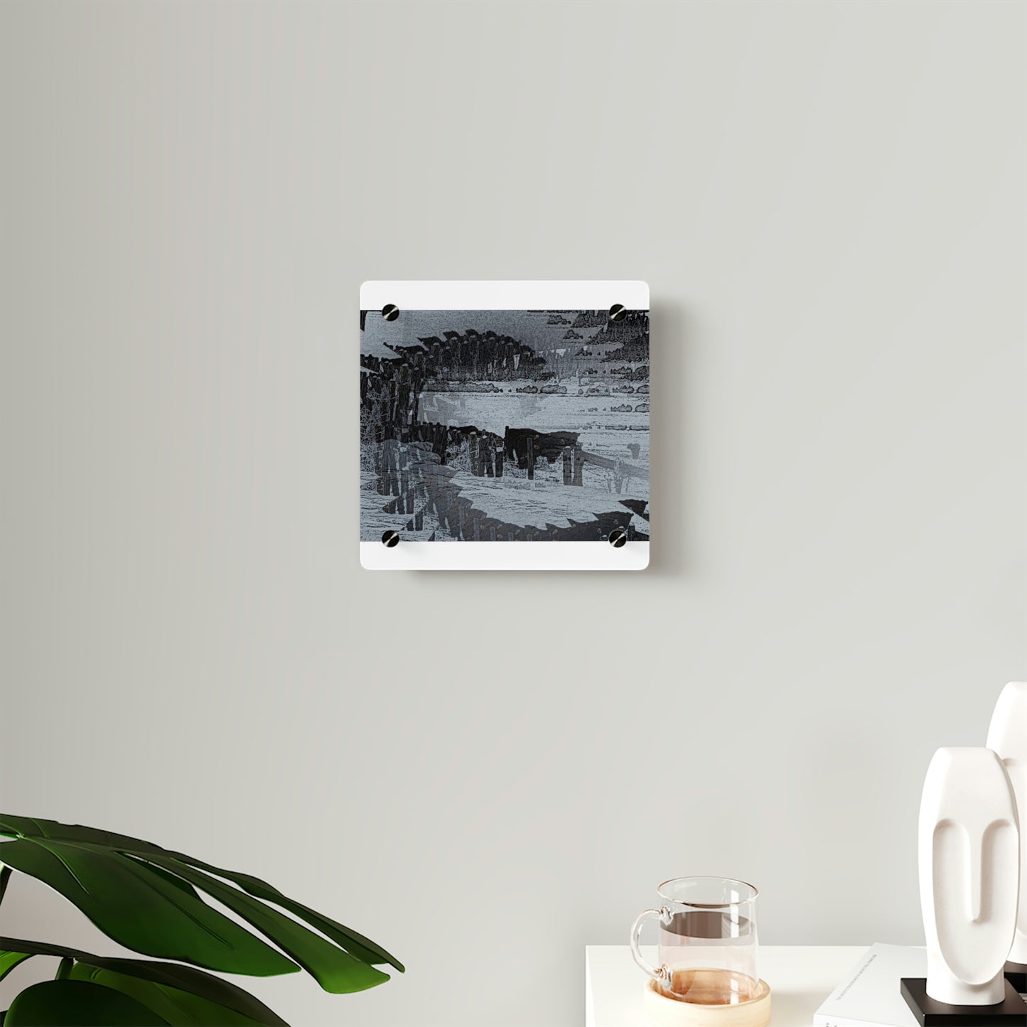 Acrylic Wall Art Panels ... A Quiet Morning ... "Along The Red River & Nature Preserve Plateau" ... Jan23 ... Original Works ...