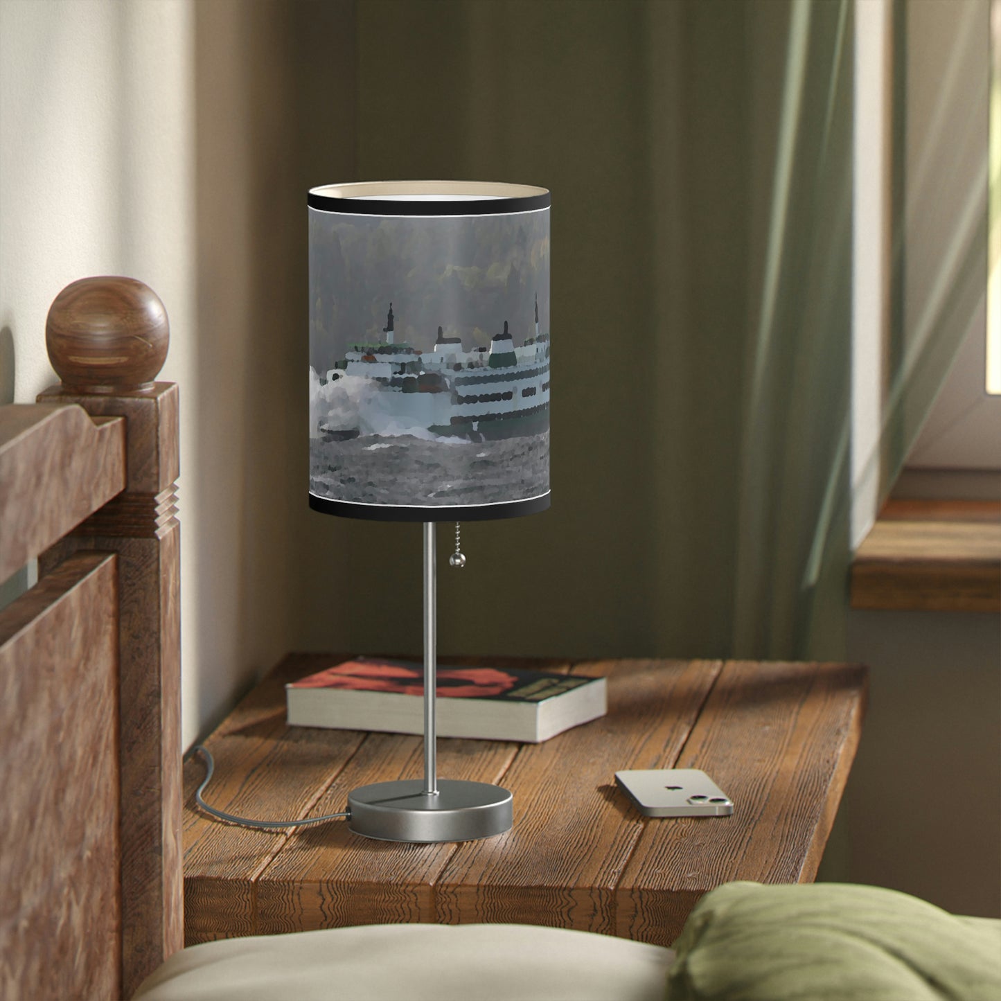 Lamp on a Stand, US|CA plug ... WADOT Ferry Crossing ... "A Very Rough Day" ... Mulkiteo Route ... Family Archives ... Early 1990's' ... Original Works ...