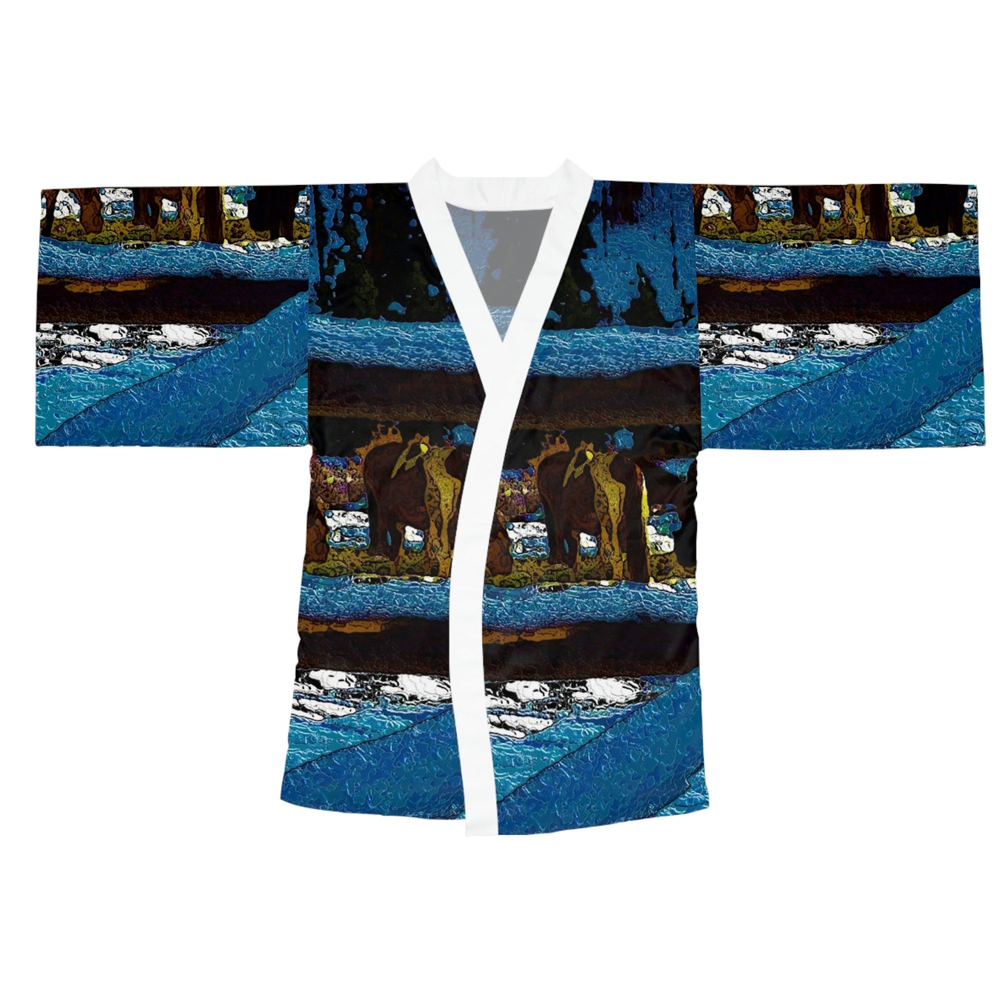 Long Sleeve Kimono Robe ...  A Horse ... A Saddle ...  Foraging Through The Snow ...  An_Asses 'Cry' ... Central Idaho, November 2022 ...  Original Works ..
