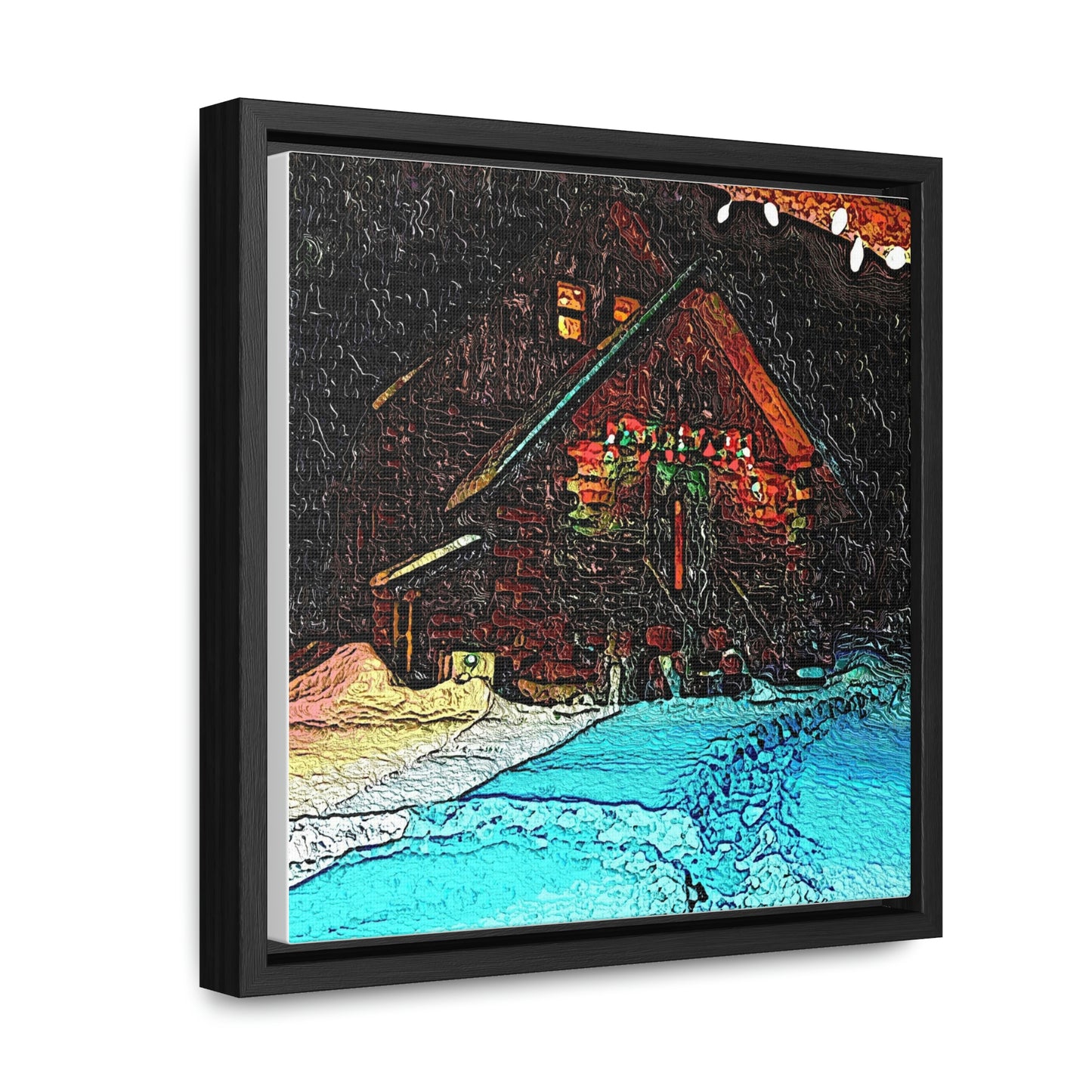 Gallery Canvas Wraps, Square Frame ... A Very Snowy November 2022 ... 'Mountains Of Central Idaho' ... Rhett Creek & Beyond ... Original Works: 10 Hours Rendering Time ...