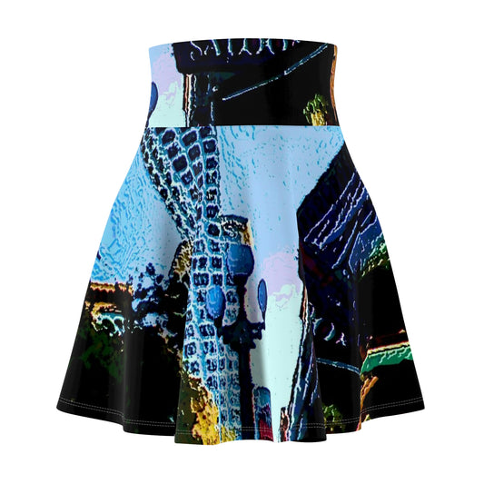 Women's Skater Skirt ...  Pioneer Square & Smith Tower ... 'That World Famous View' ... Colleague Supplied Photo ... Original Works ...