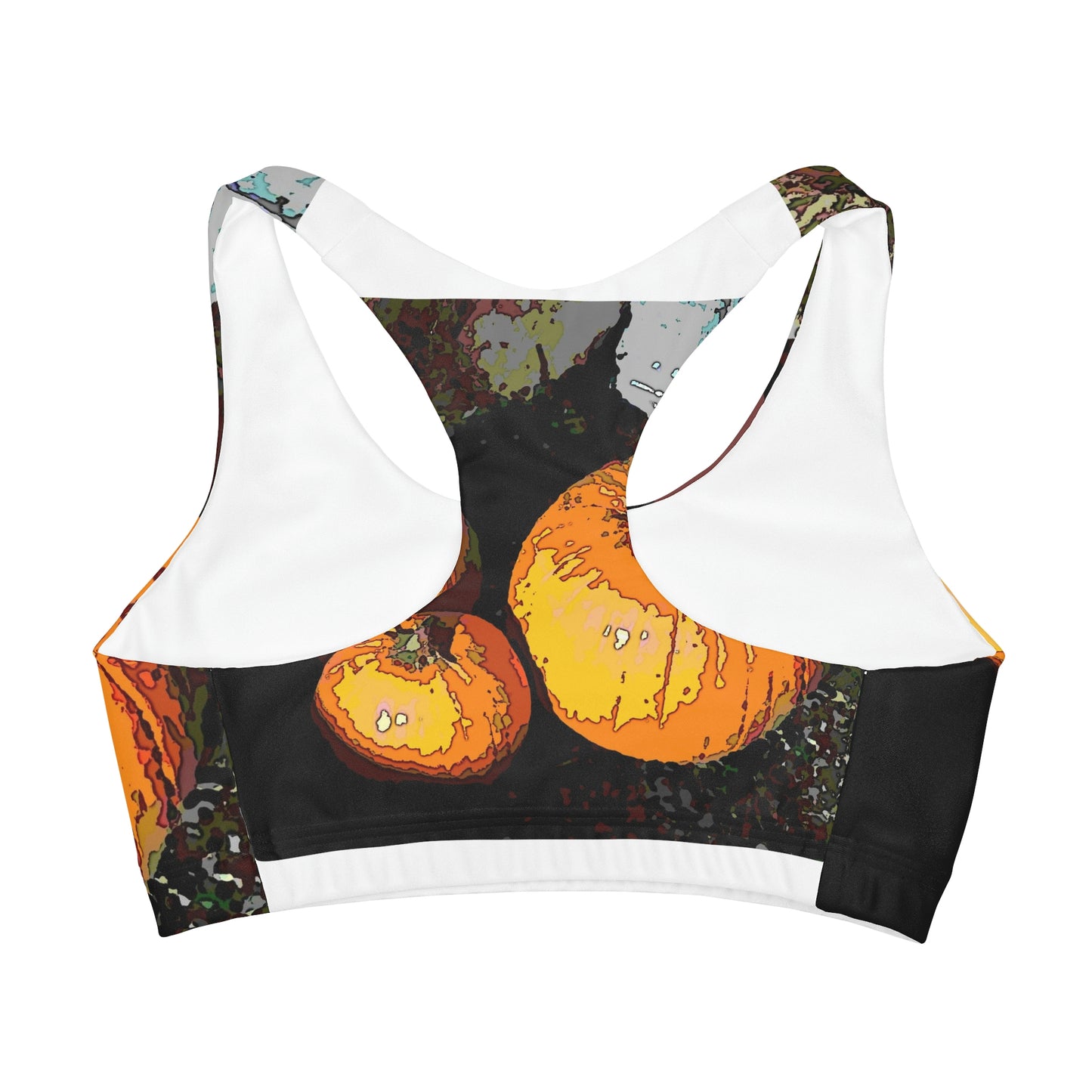 Girls' Double Lined Seamless Sports Bra "Happpy Halloween"
