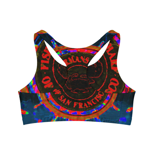 Seamless Sports Bra (AOP) ... "No.9 Fishermen's Grotto - Fishermen's Wharf, SF, California" ... Family Archives: 1970's ... Original Works ...