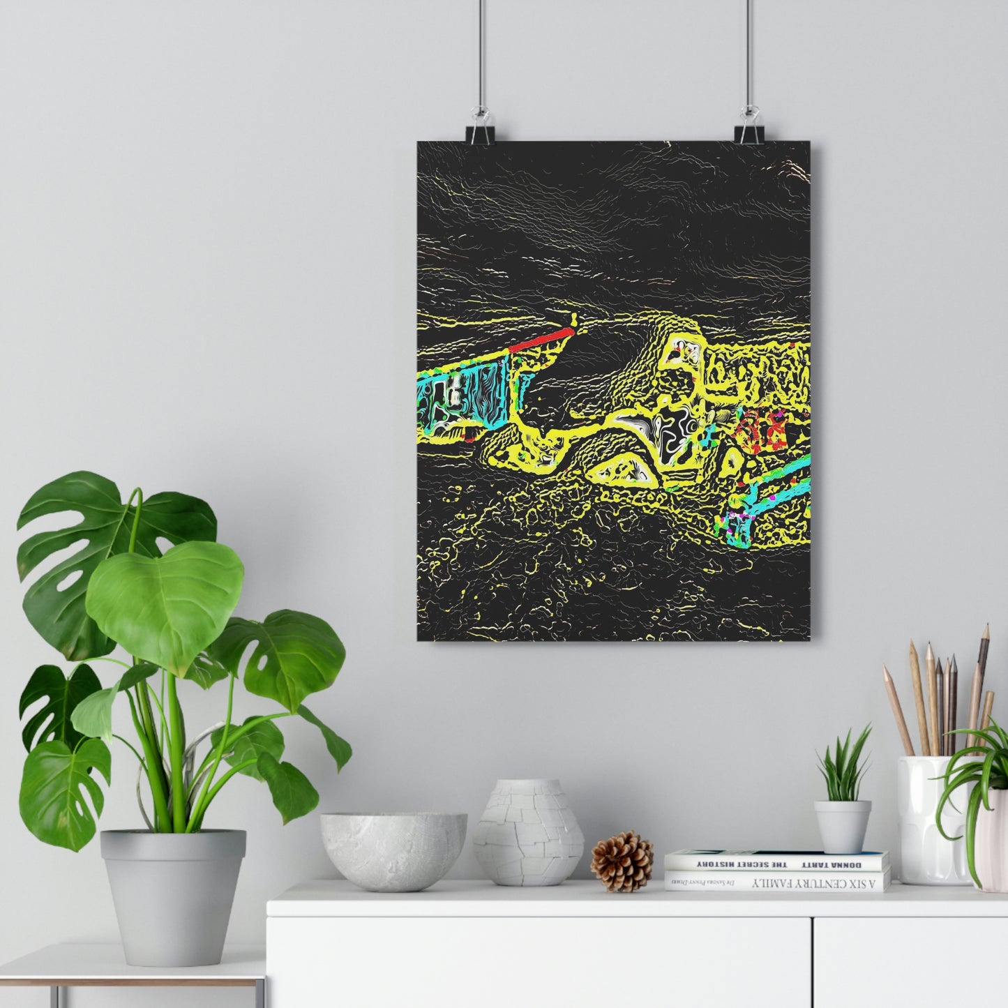 Giclée Art Print ... "Snow Vehicle In Snow Storm At-Rest" ... Circa 12Mar23 ... Central Idaho ... 18-Hours Rendering Time: Original Works ...