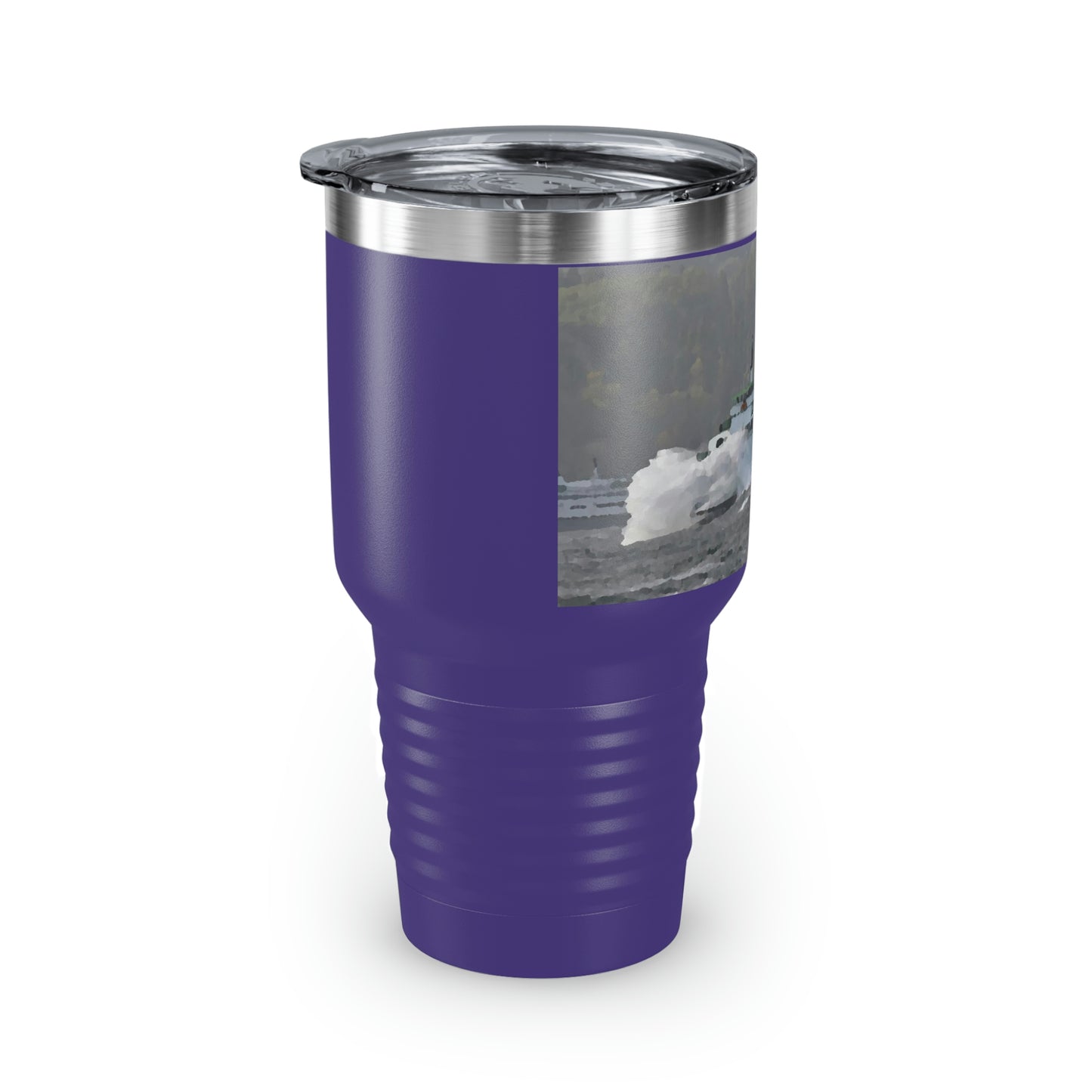 Ringneck Tumbler, 30oz ... WADOT Ferry Crossing ... "A Very Rough Day" ... Mulkiteo Route ... Family Archives ... Early 1990's' ... Original Works ...